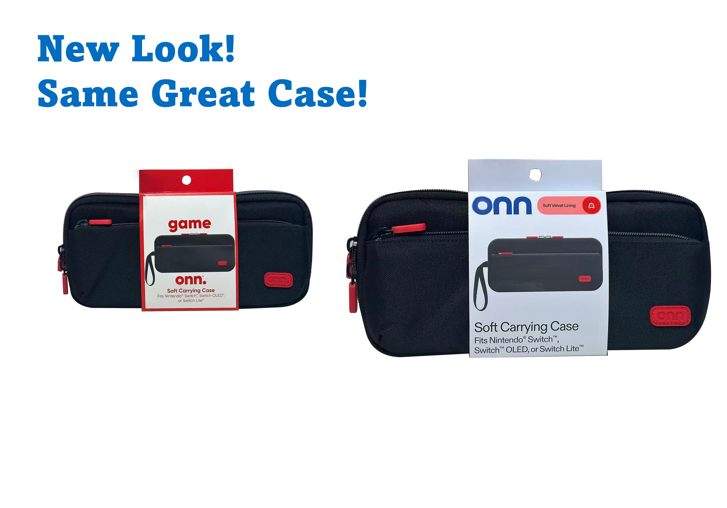 onn Soft Carrying Case for Nintendo Switch, Switch OLED, and Switch Lite (Black, 10.5 in x 5 in x 2 in) 506ao