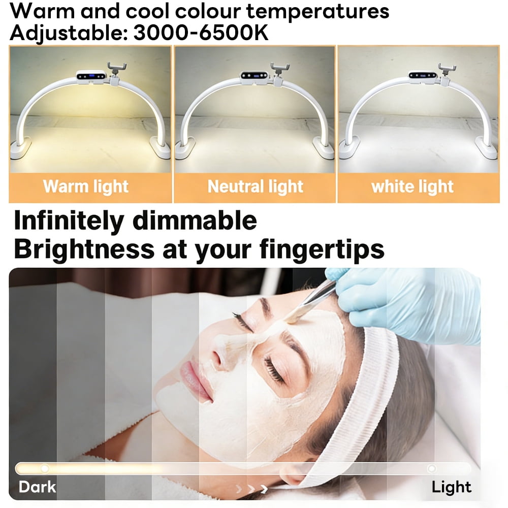 INSMART Half Moon LED Desk Lamp for Nail Art and Eyelash Extensions (White, 1 Pack) 27yyg