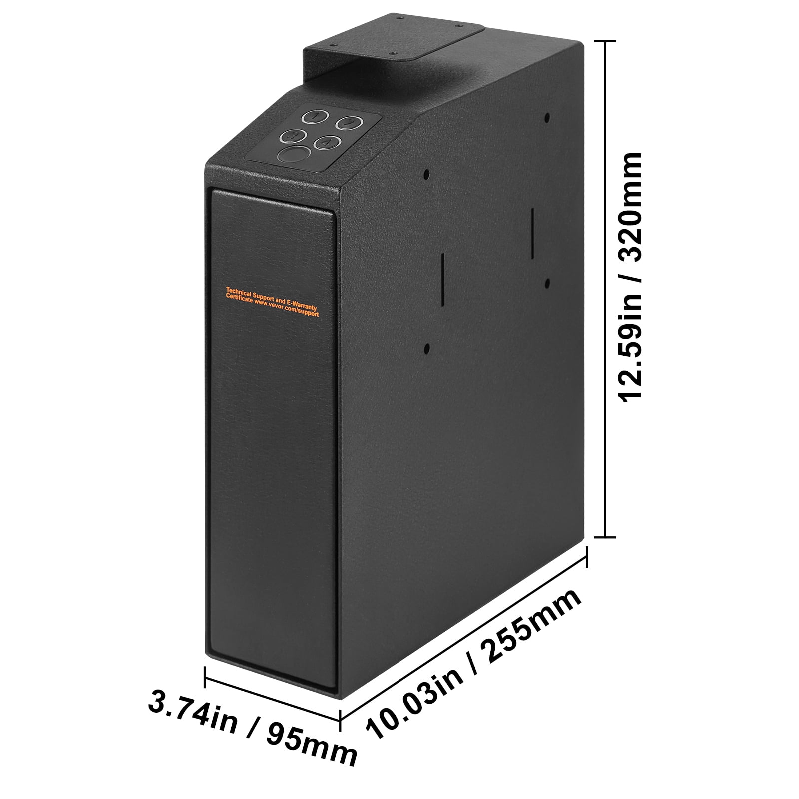BENTISM Handgun Safe with Biometric Fingerprint and Keypad Access (Black, 1 Pistol Capacity) scwu6