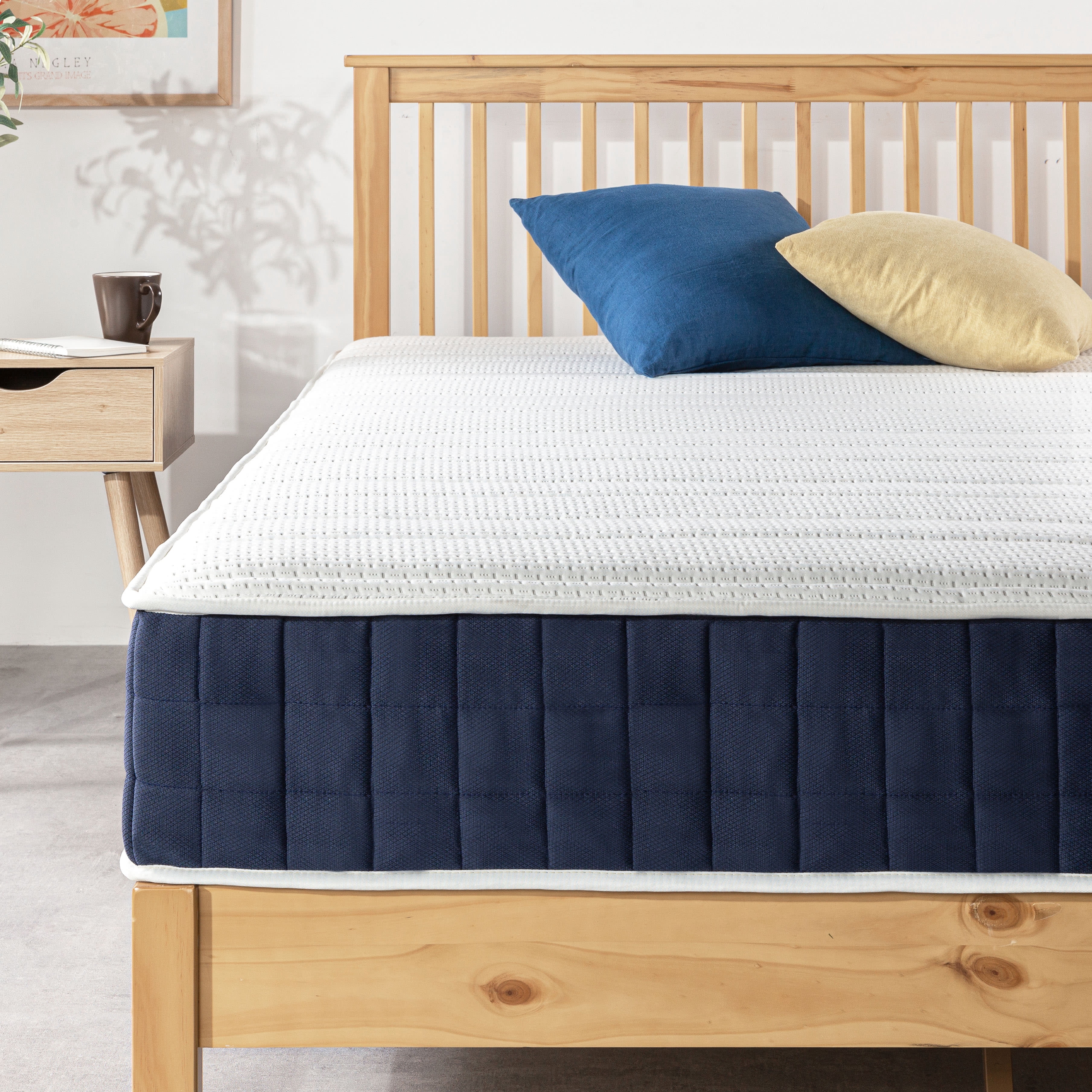 Mellow Rena 10 in Green Tea Memory Foam Pocket Spring Mattress (Green, Full) w9wyv