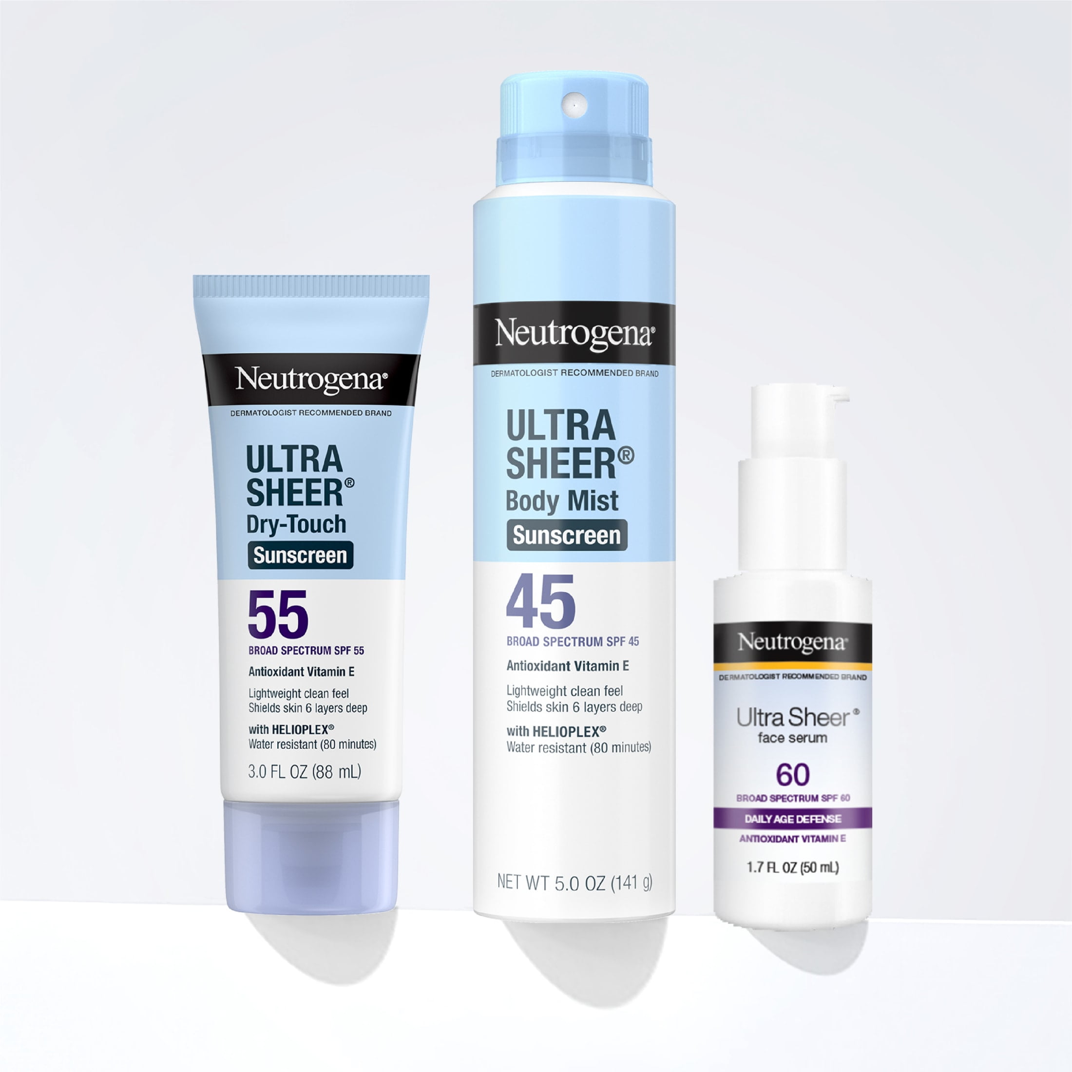 Neutrogena Ultra Sheer Dry-Touch Sunscreen SPF 55 Broad Spectrum Protection (3 fl oz) 11kx9