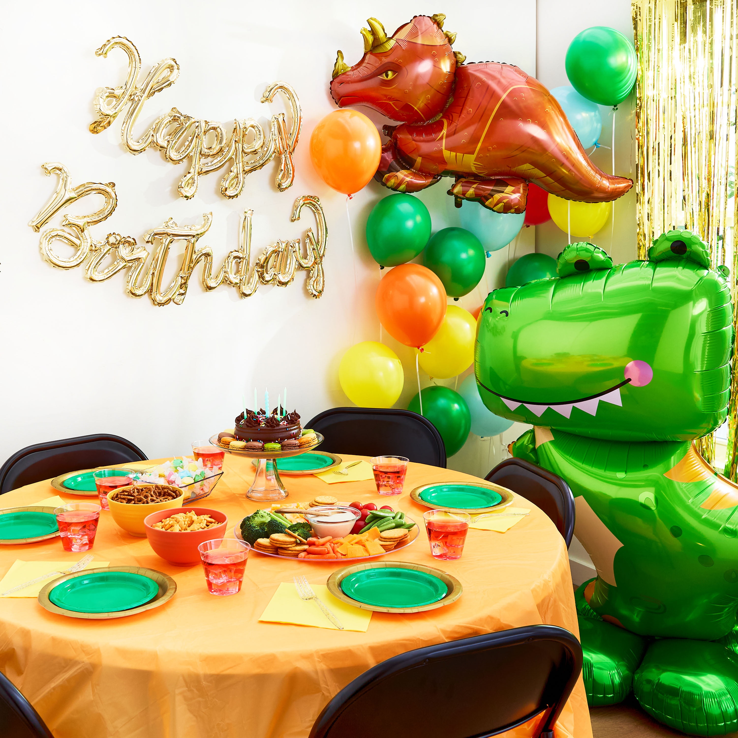 Way To Celebrate Gold Foil Happy Birthday Balloon Banner (Gold, 5 Pieces) 6ifgq