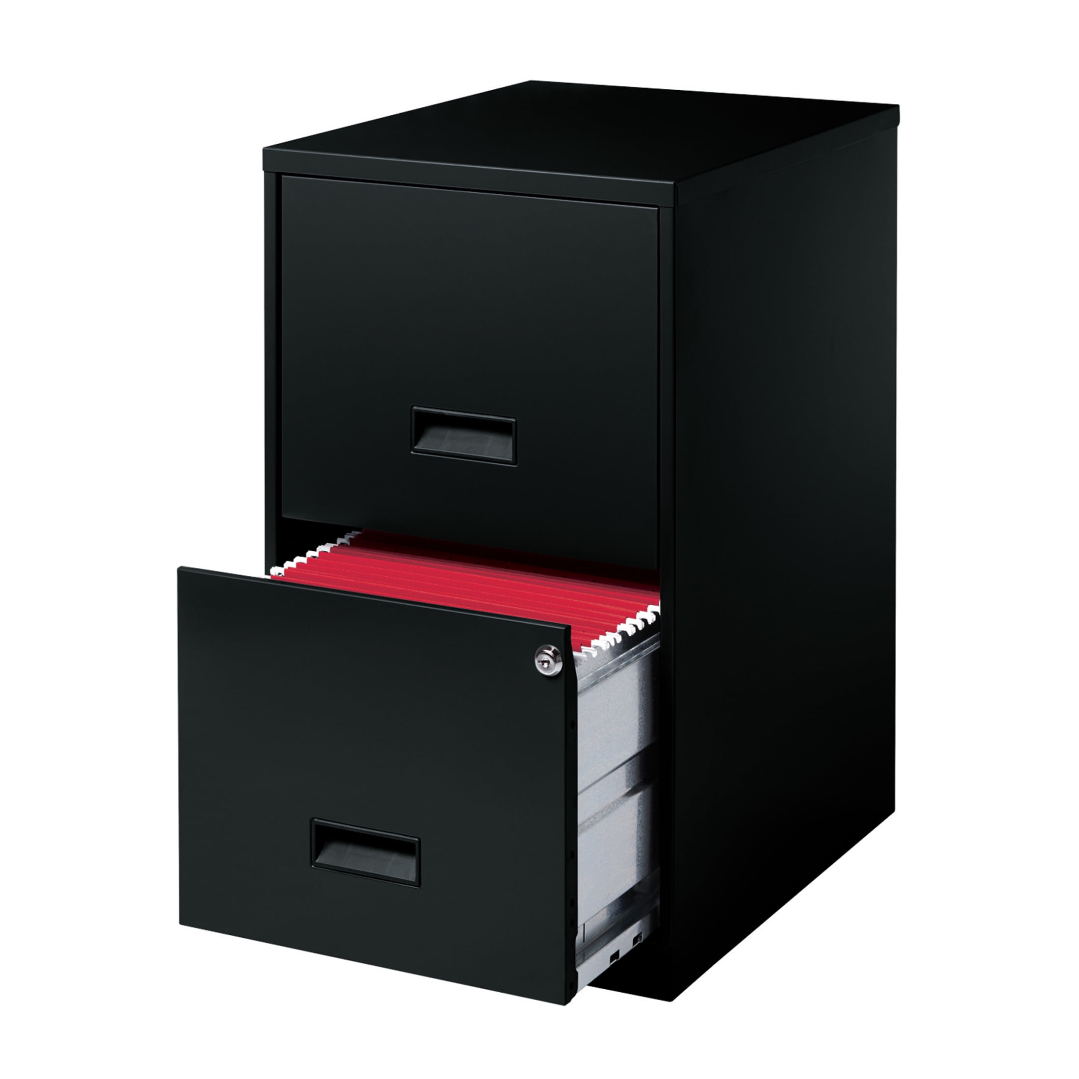 Space Solutions 2-Drawer Vertical File Cabinet for Letter-Size Hanging Folders (Black, 18 in Deep) 47eyl