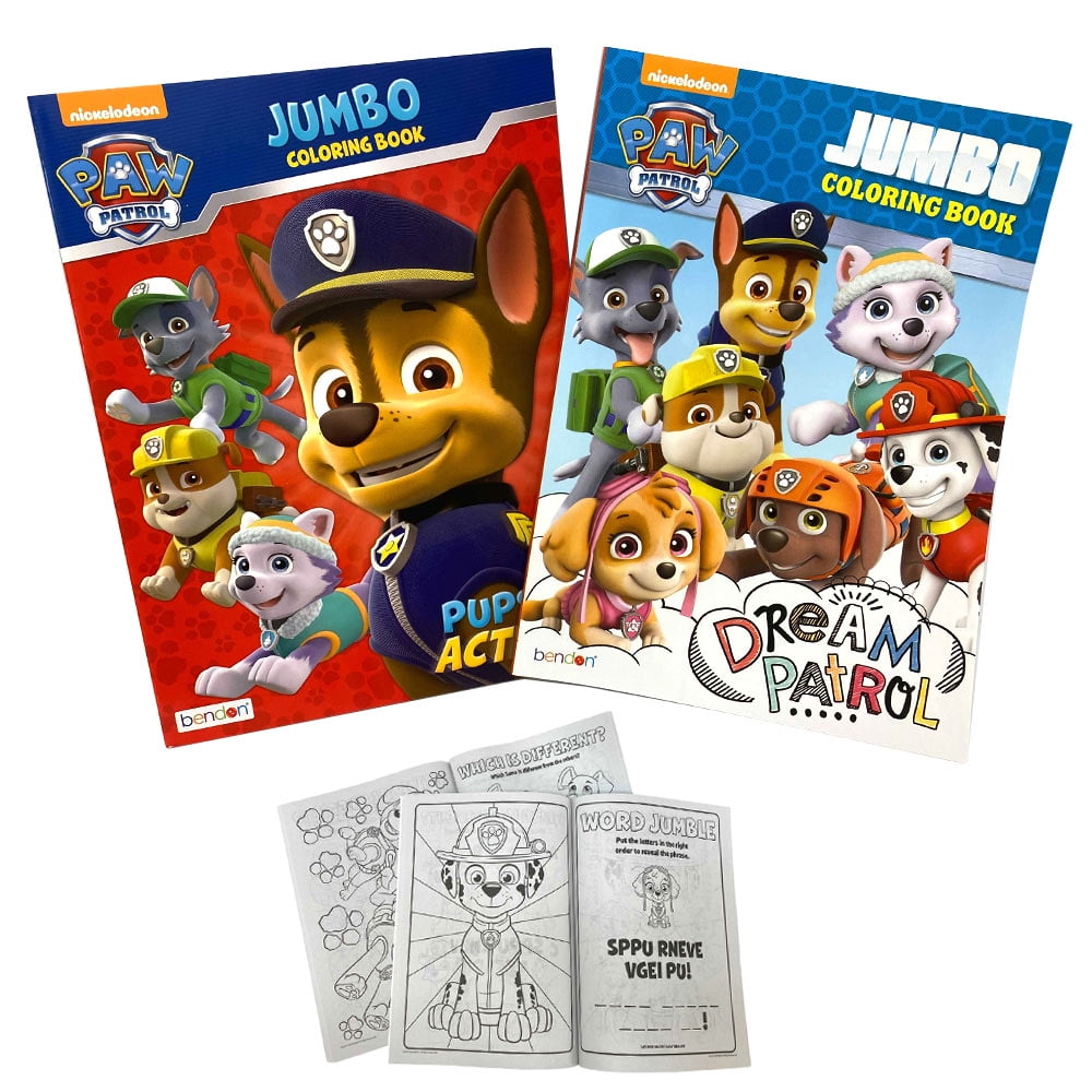 BAZIC Paw Patrol Jumbo Coloring and Activity Book Set (2 Pack, 8 in x 10.75 in) ystpz