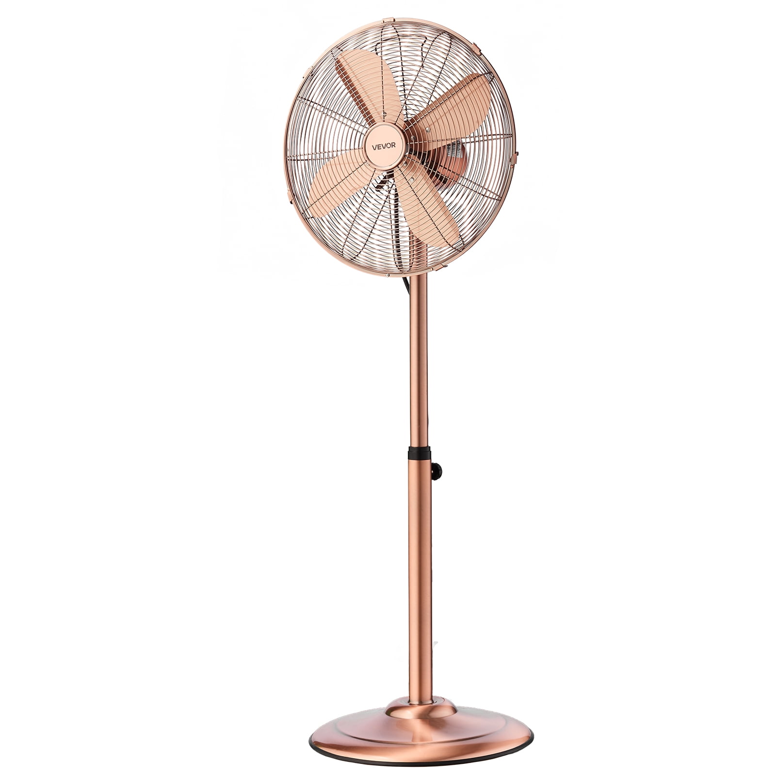 VEVOR 16-Inch High Velocity Pedestal Fan, Industrial Standing Floor Fan with 3-Speed Adjustable Height and 75° Oscillation (16 in) mbs7q