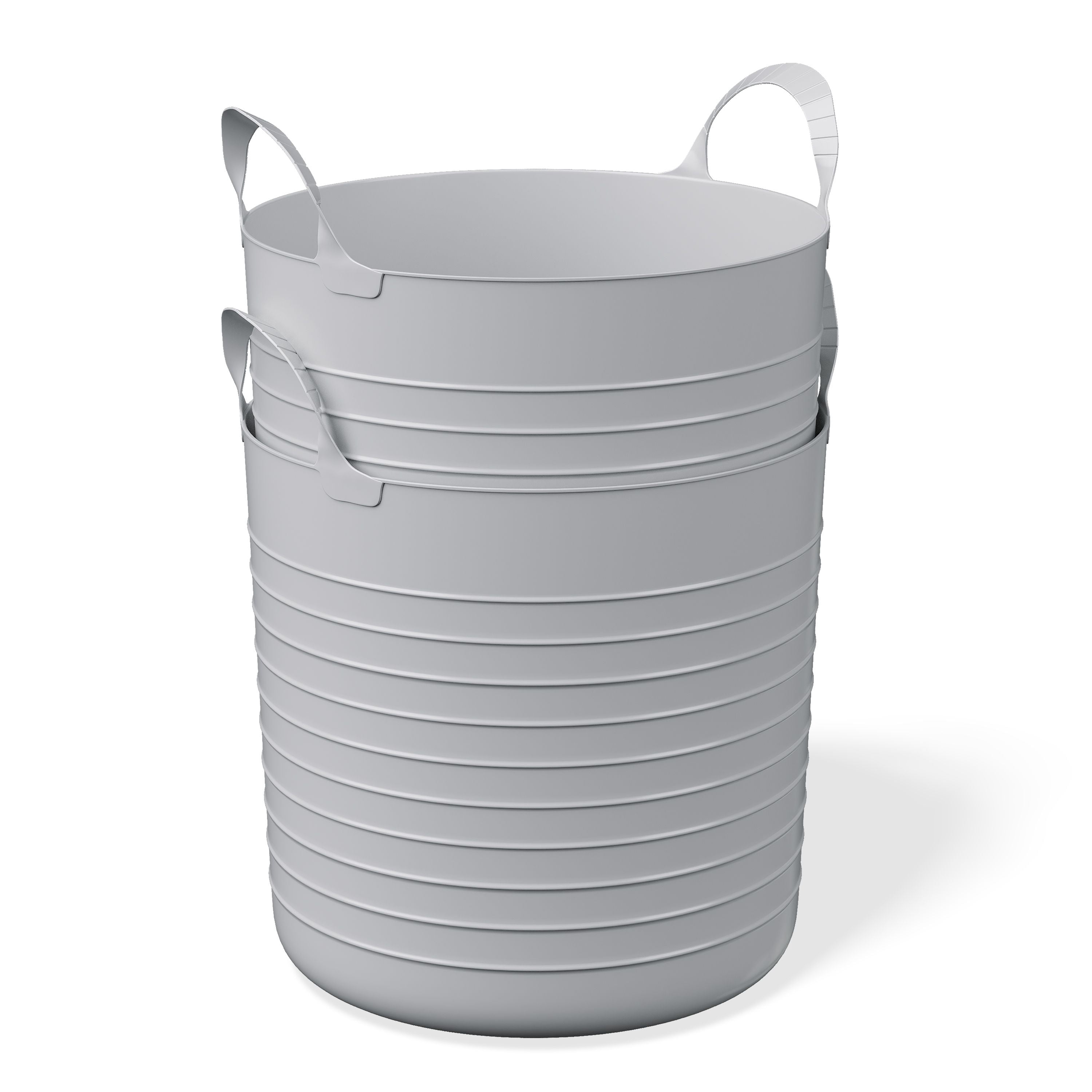 Mainstays Kids Large Flexible Storage Basket (Gray, 10 Gallon) qjbim