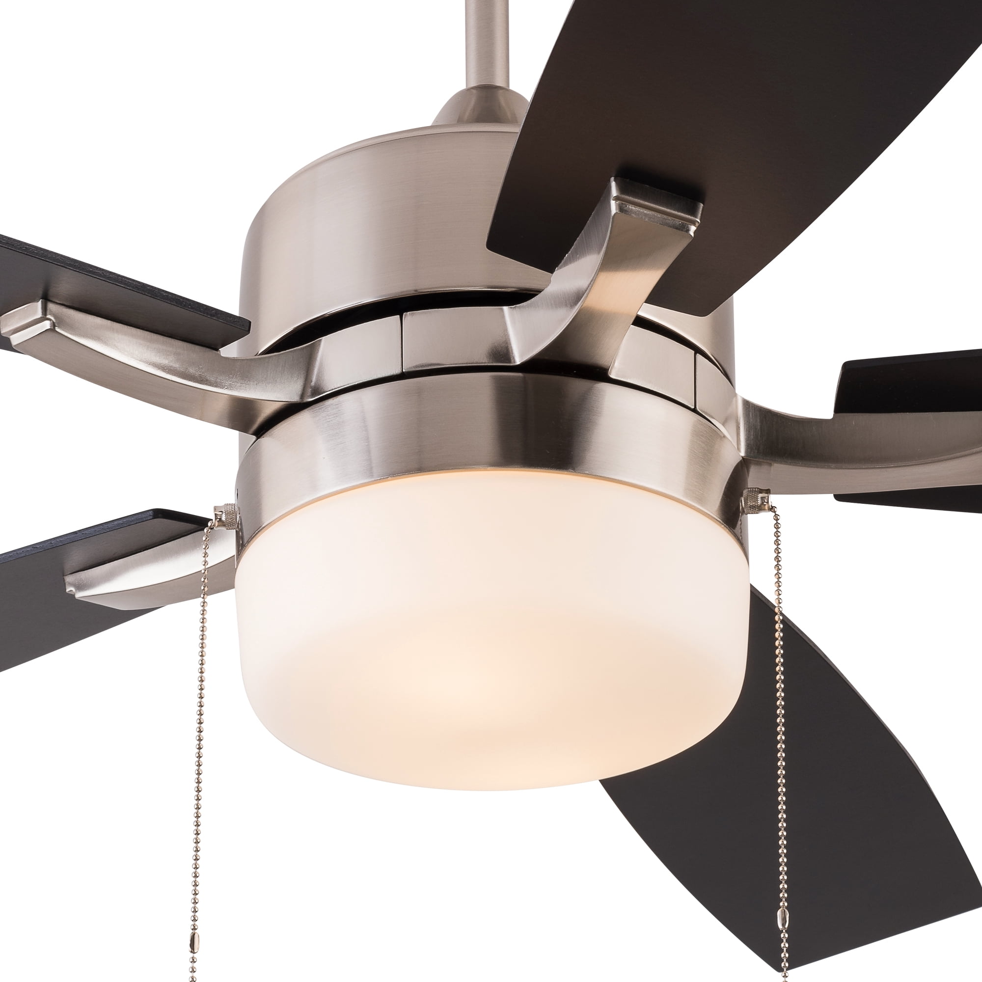 Simpol 52 in Modern Brushed Nickel LED Indoor Reversible Ceiling Fan (Brushed Nickel, 52 in) 9wwnl