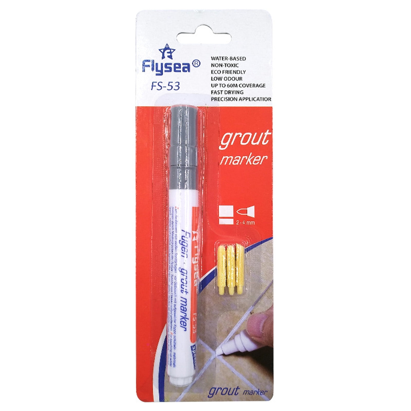 GZSZGIQ Tile Grout Repair Marker Pen Waterproof Gap Restorer for Bathroom and Kitchen (Black, 7.71x0.74 in) 0ebuz