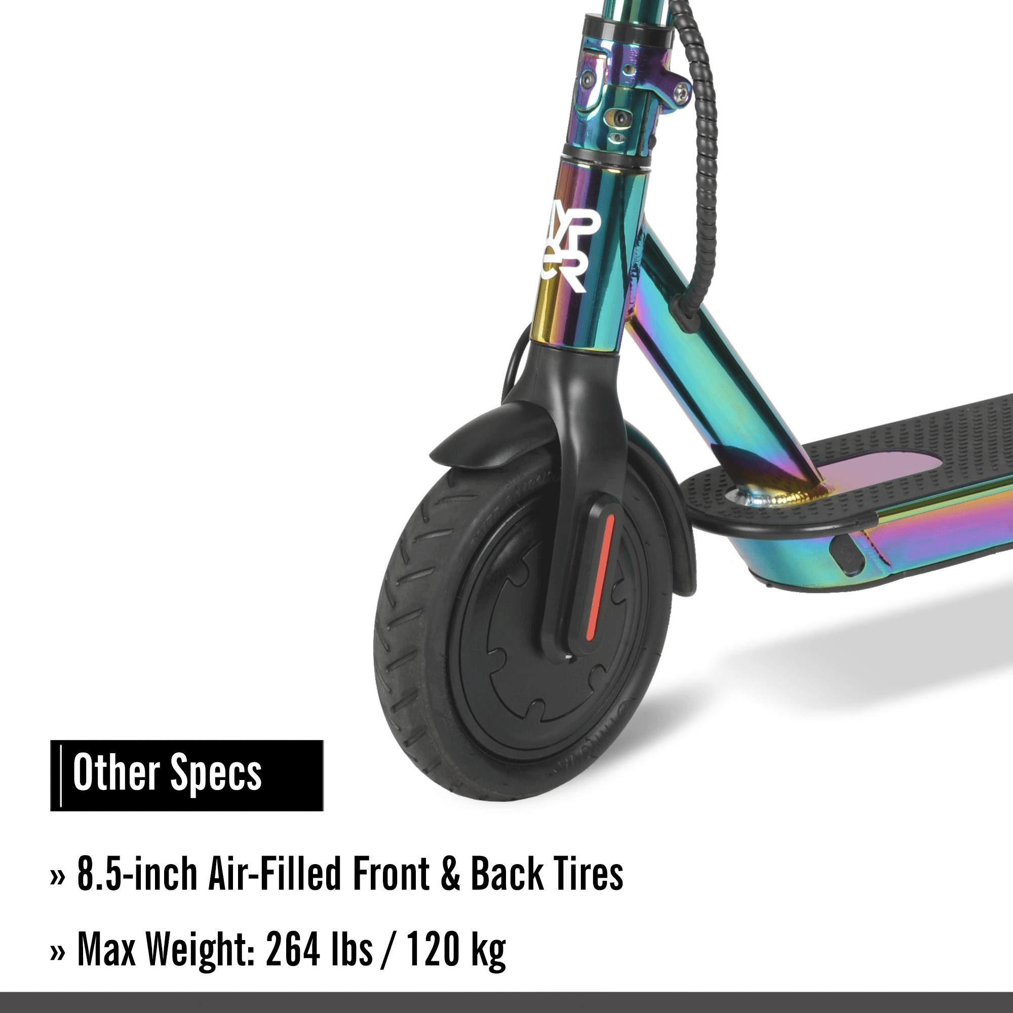 Hyper Toy Company Skute Folding Electric Scooter, 350W Motor, 16 MPH Max Speed (Jet Fuel, 264 lb Capacity) f590z