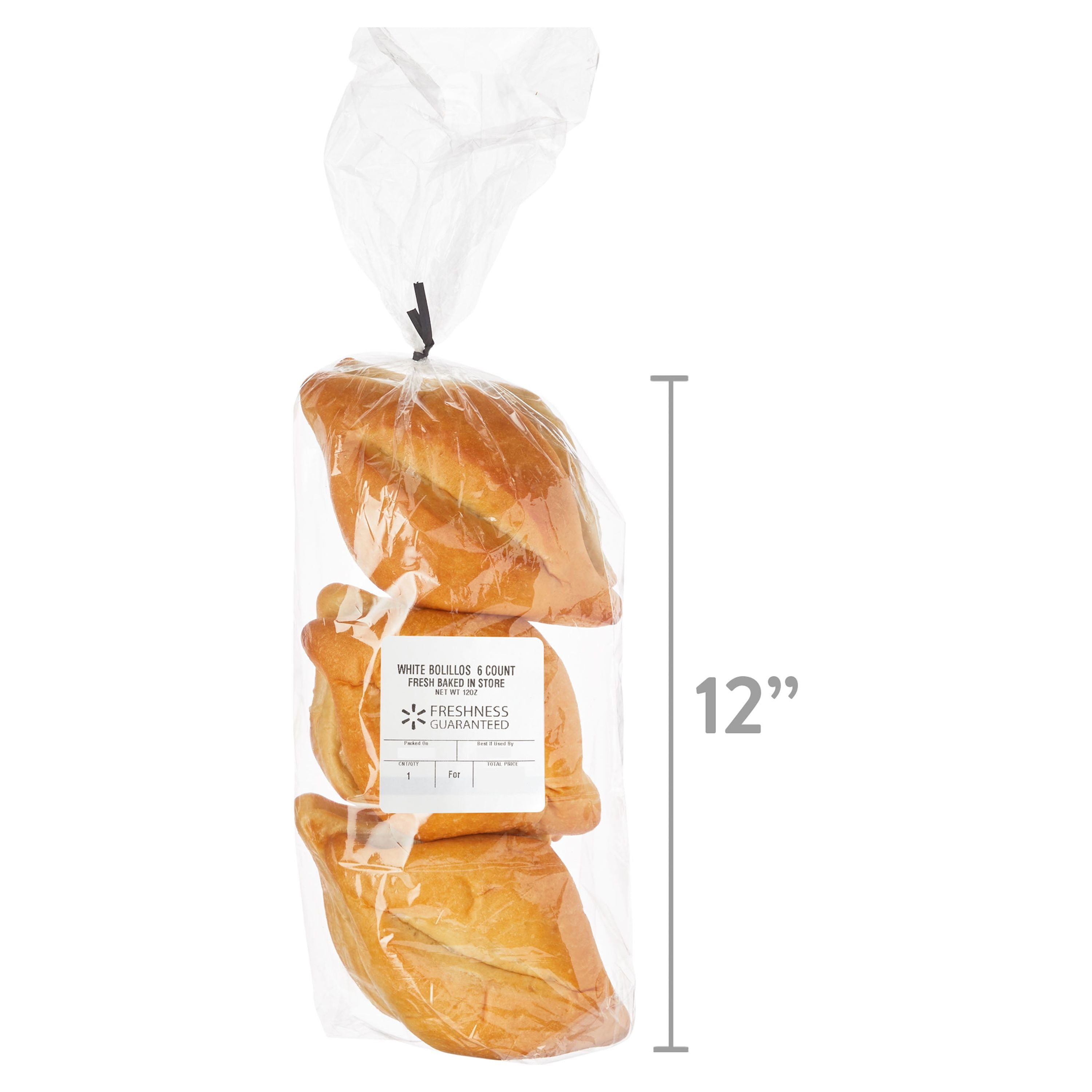 Freshness Guaranteed White Bolillos Authentic Mexican-Style Bread (White, 12 oz, 6 Count) ttcss