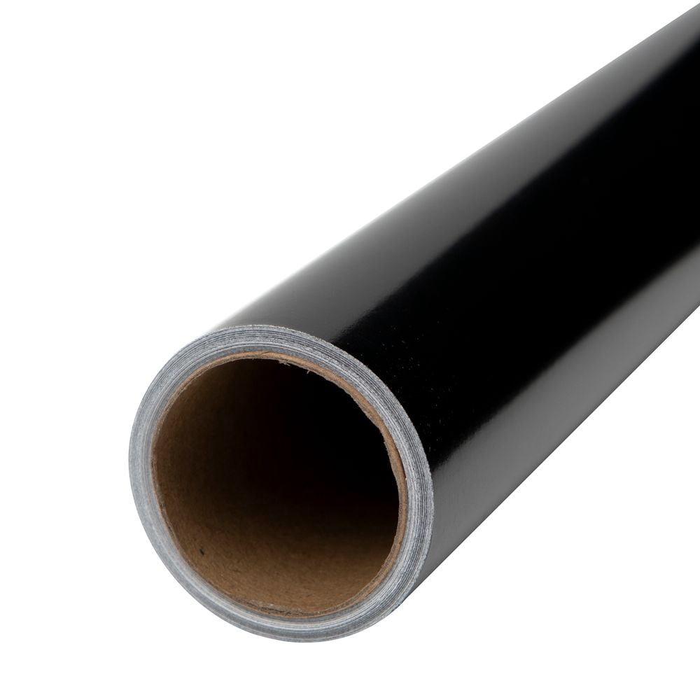 JAM Paper Glossy Wrapping Paper, Premium Gift Wrap for Birthdays and Holidays (Black, 26.3 sq ft) cxuo7