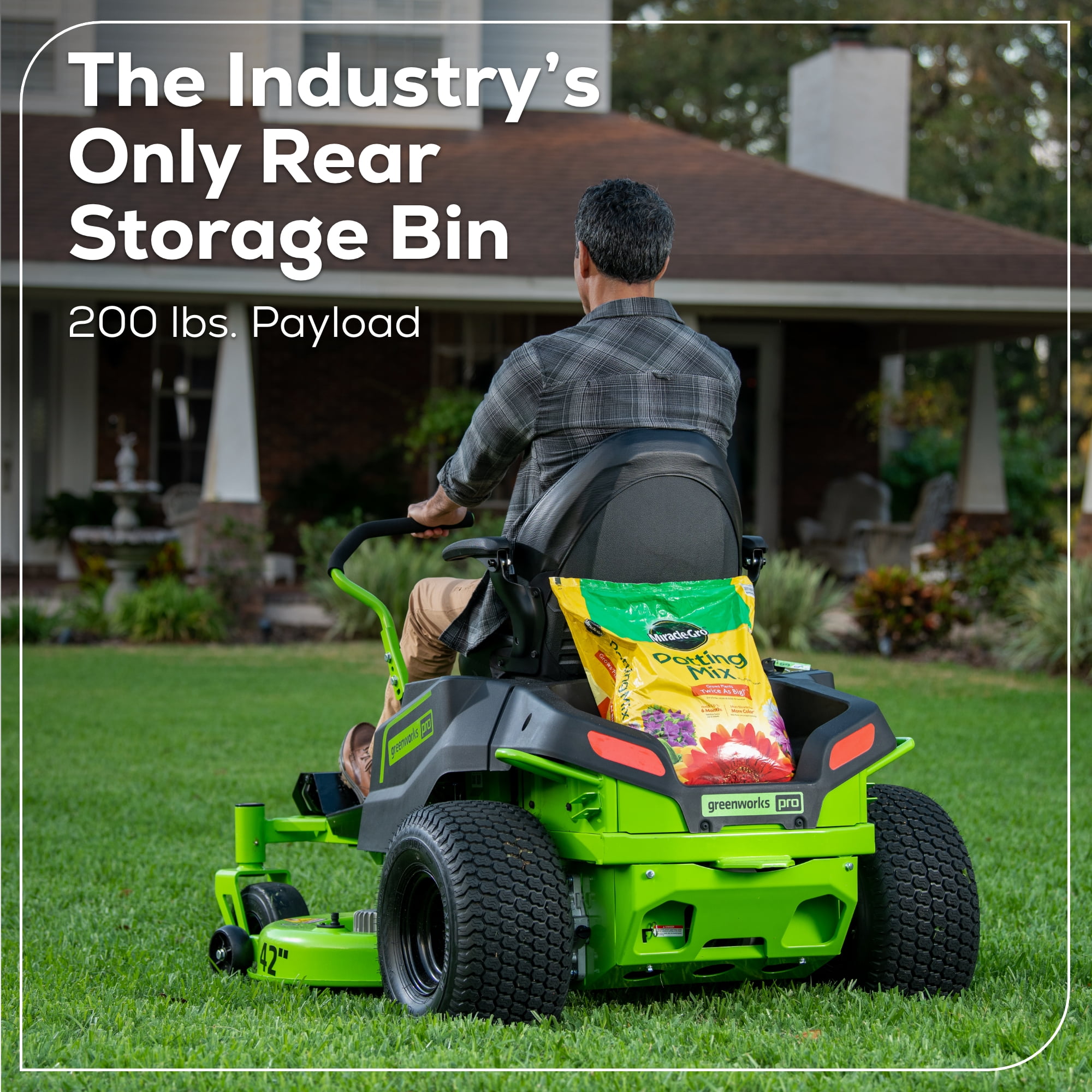 Greenworks 60V 42 in. Cordless Crossover-Z Zero Turn Riding Lawn Mower (6 Batteries, 1 Charger) v0zhx