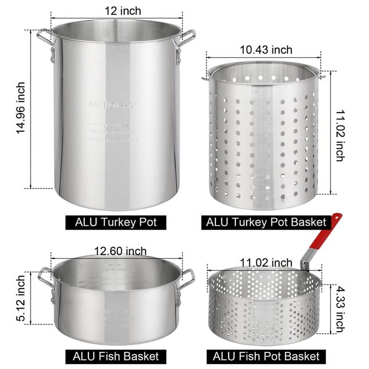 AMEEL Outdoor Gas Fryer Cooking Station with 30qt and 10qt Pots (Black, 13 in x 32 in) o1q1e