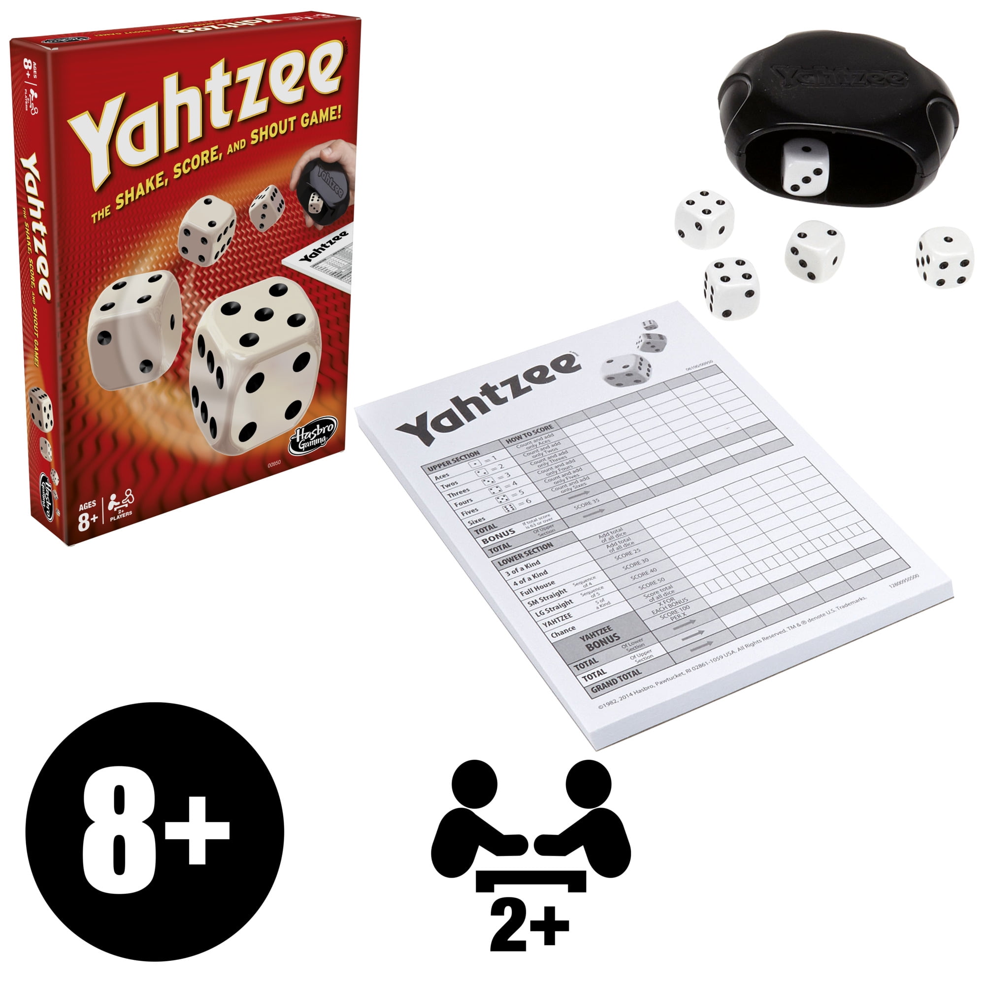 Yahtzee Classic Dice Game Set with Shaker and Score Pad (1 Set) a5zju