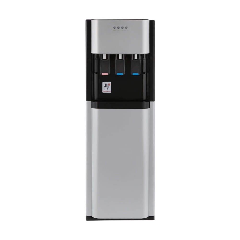 Generic Bottom-Loading Water Dispenser with Hot, Room & Cold Temperature Settings (Silver, Floor Standing) zxhnc