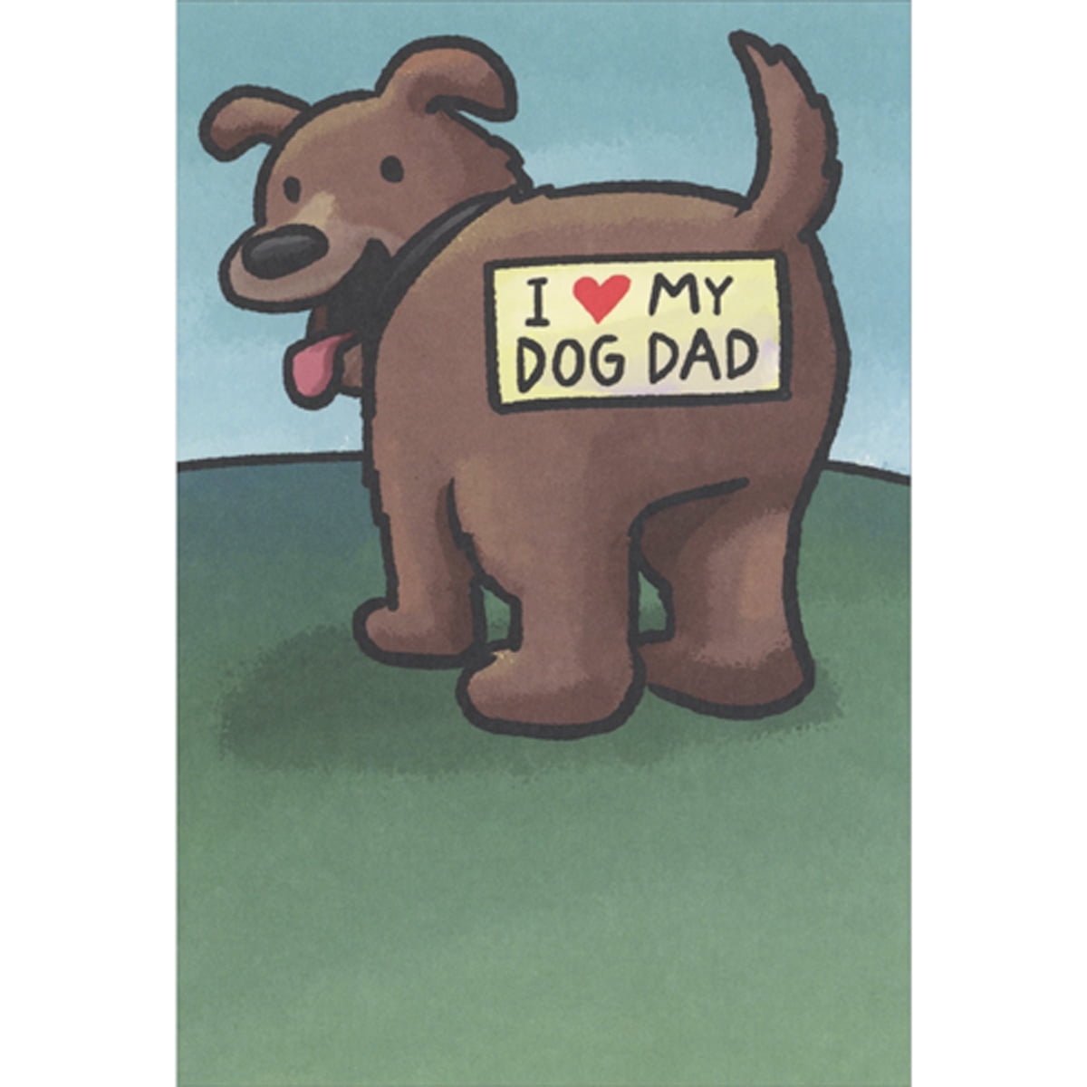 Recycled Paper Greetings Funny Father's Day Card from Dog (Brown, 4.6 in x 6.75 in) c23h1
