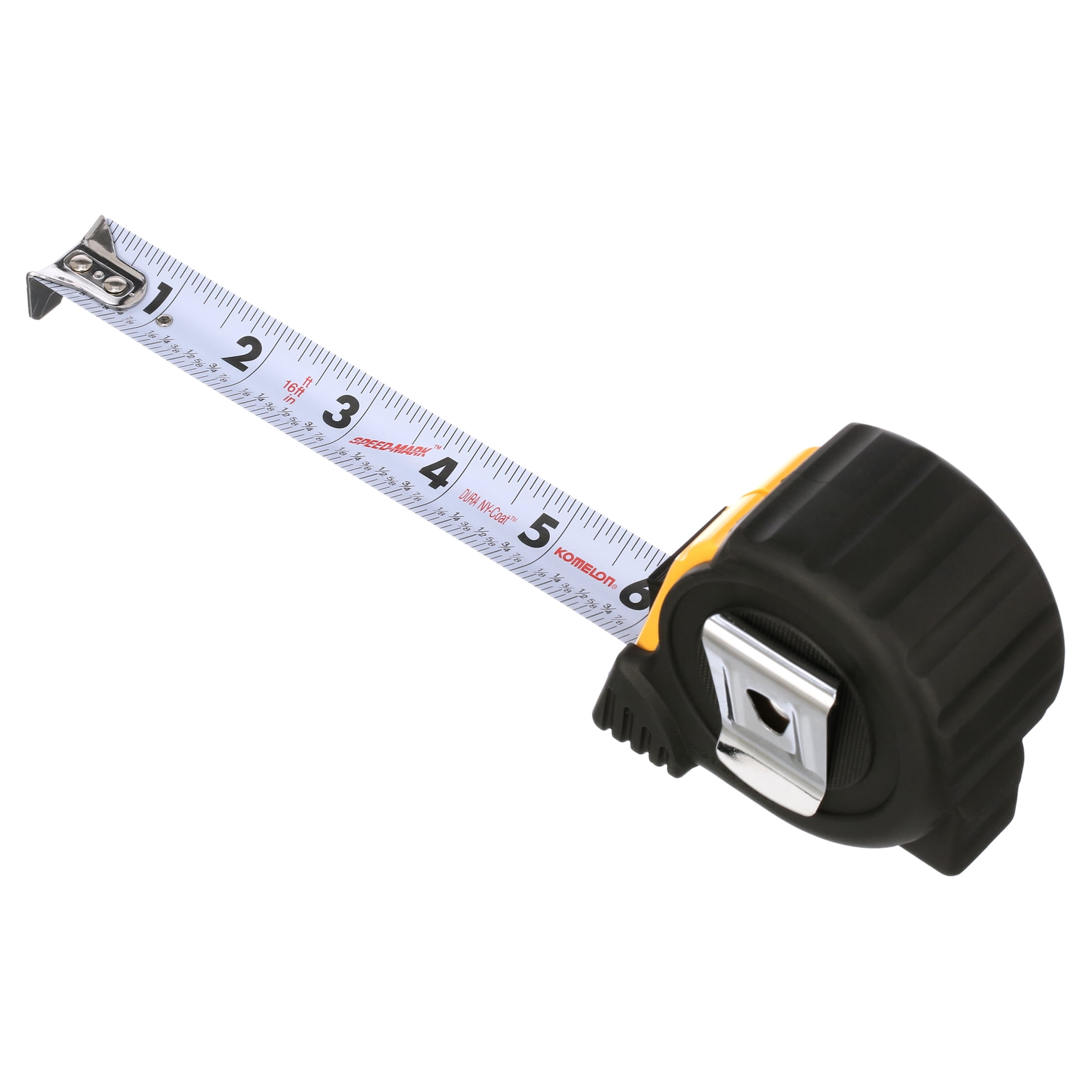 Komelon Speedmark Gripper Tape Measure with Glare-Resistant Blade (White, 16 ft) axihj