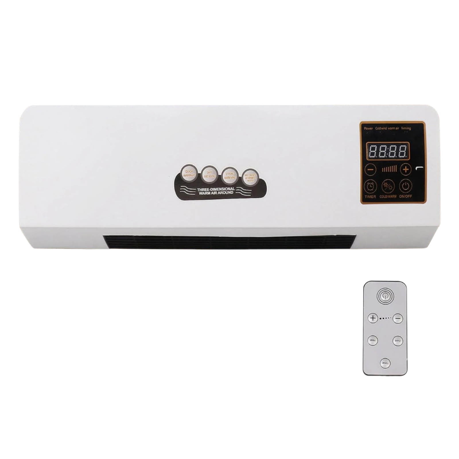 HOMBOTI Electric Wall Heater, Space-Saving Indoor Heating Unit with Remote Control and Towel Drying Rack (White, 1 Unit) 05rdp