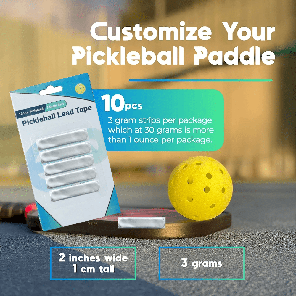 IVASKY Pickleball Paddle Lead Tape, Weighted Balance Strip for Power and Control (Silver, 10 Pack) nlo46