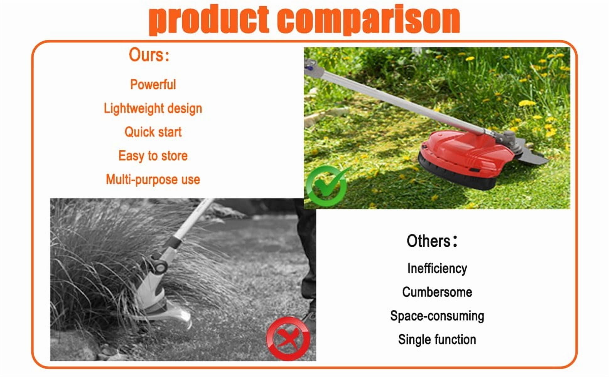 YNCE 52cc Gas Powered String Trimmer and Brush Cutter 3-in-1 Lawn Edger (Red, 52cc Engine) 978zh