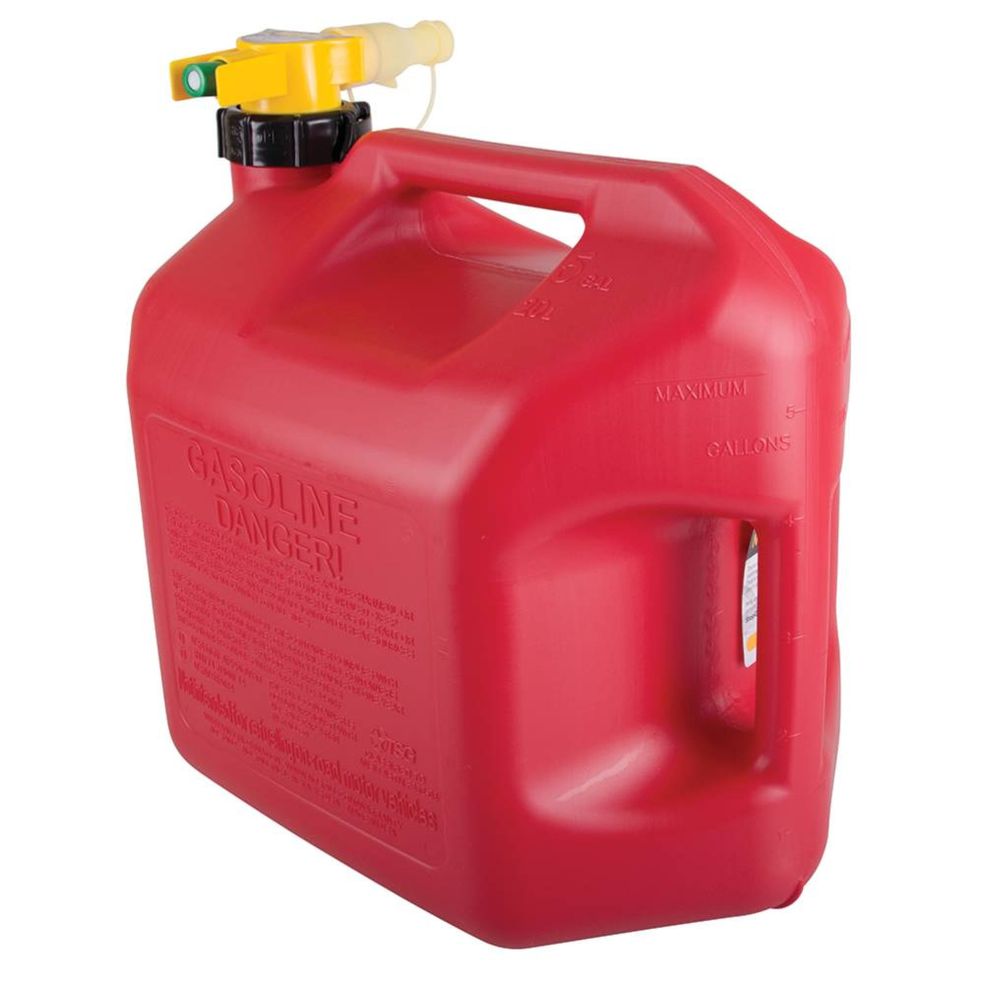 No-Spill 5 Gallon Fuel Container with Push Button Control and Auto Flow Stop (Red, 5 gal) vix4c - Image 2