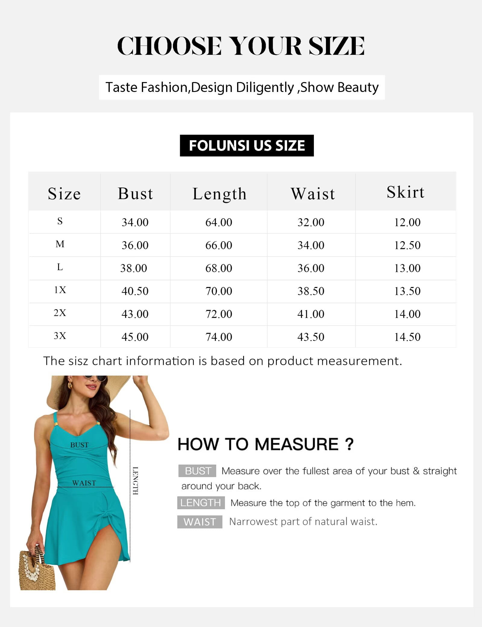 FOLUNSI Womens One Piece Swim Dress Tummy Control Bathing Suit (Ink Blue, XL) 6d29l