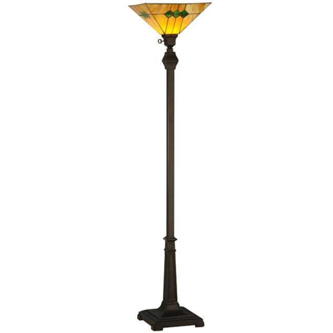 Meyda Martini Mission Torchiere Floor Lamp (Orange, 62 in. H) 0yet2
