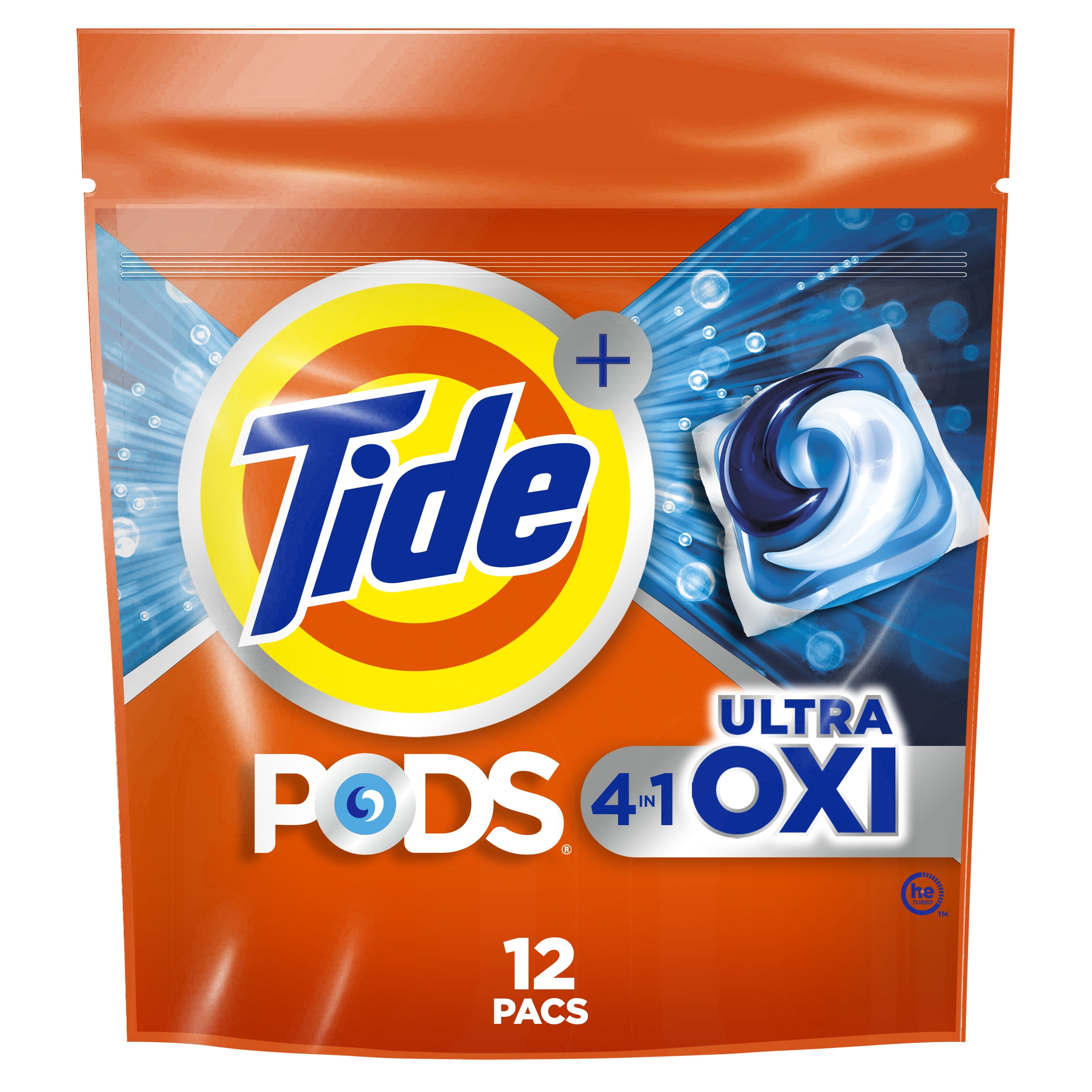 Tide PODS Laundry Detergent Pacs, Ultra Oxi, 4-in-1 Stain Remover (12 Count) n3ya2