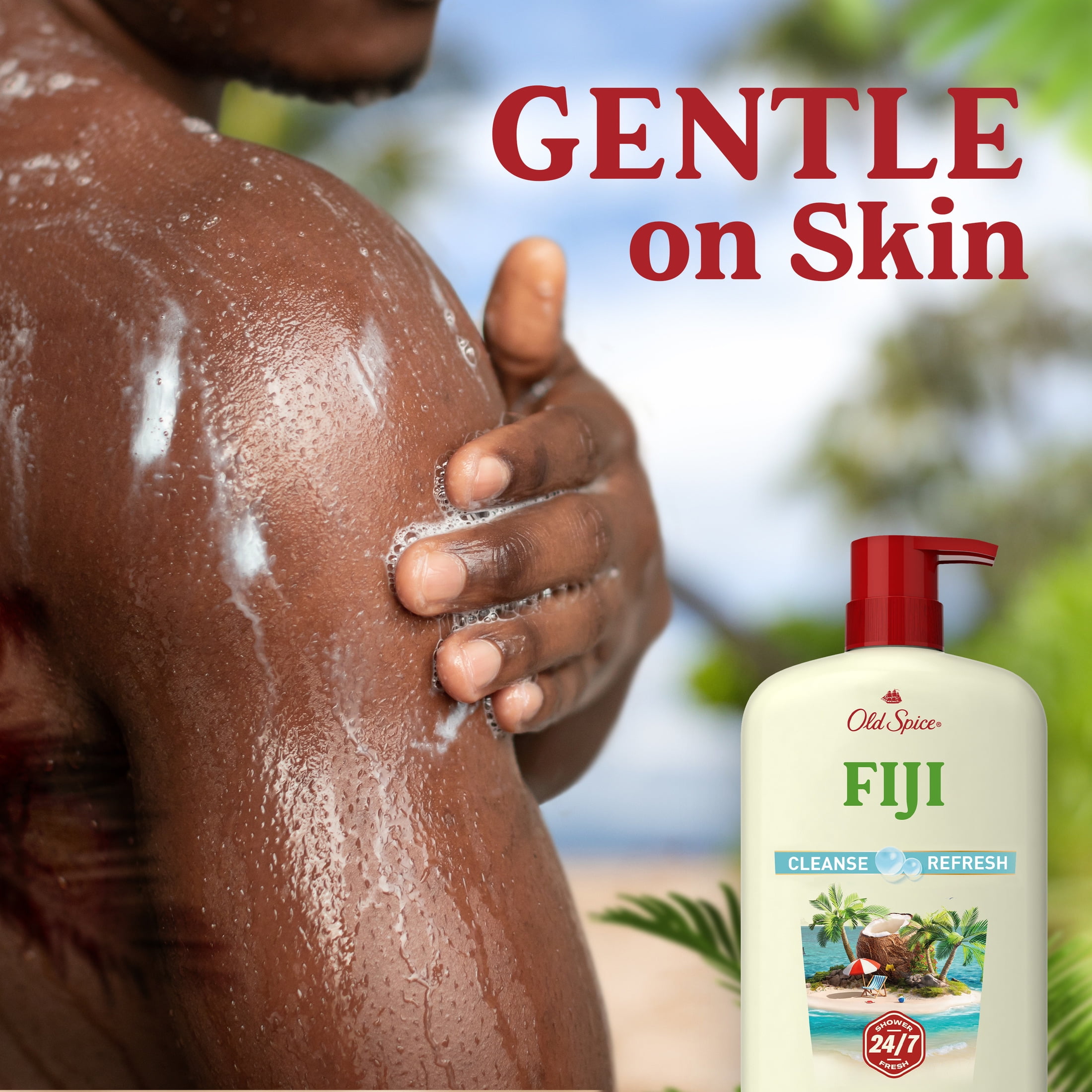 Old Spice Fiji Body Wash for Men, Refreshing Scent with Coconut and Lavender (30 fl oz) syhwx