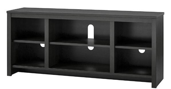Mainstays Parsons TV Stand for TVs up to 50 in (Black Oak, 45.5 in W x 19.7 in H x 15.75 in D) rncyb