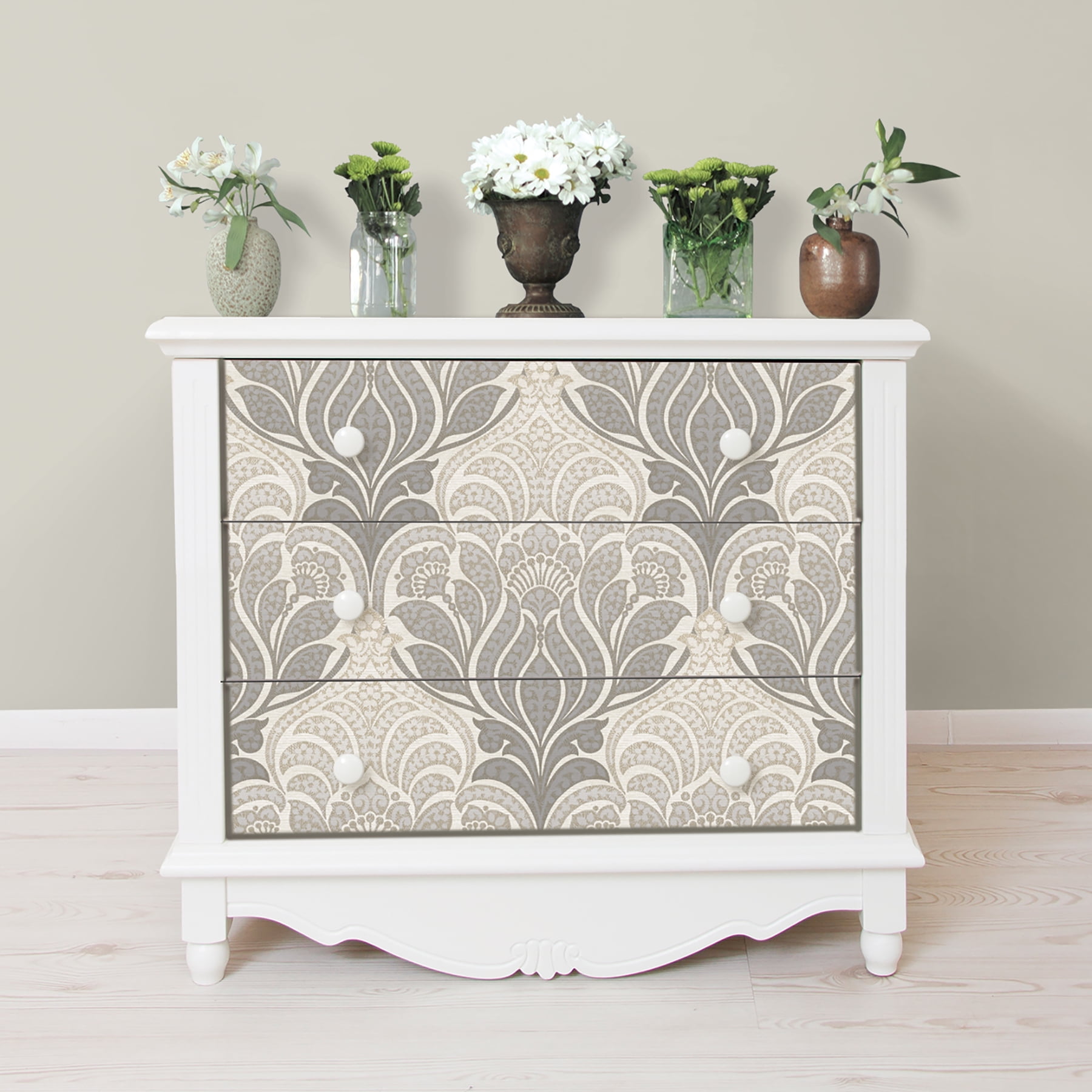 NuWallpaper Charisma Vinyl Peel and Stick Wallpaper (Gold, 216-in x 20.5-in) hvz5l