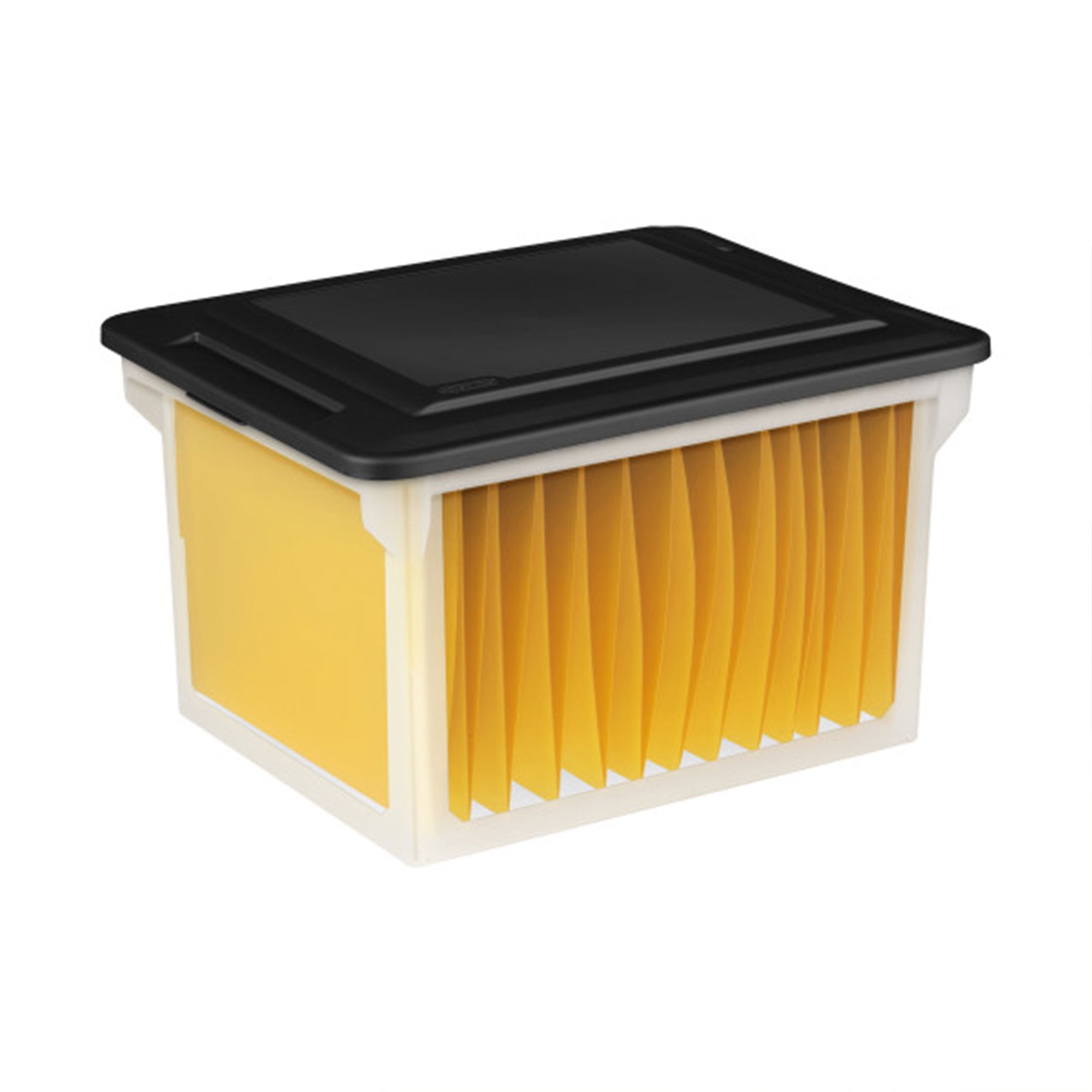 Sterilite Clear File Storage Box with Indexed Lid for Letter and Legal Folders (12 Pack, 18.5 in x 14 in x 11 in) qv9qx
