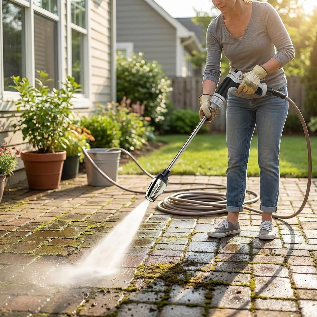 Aquoxis Pressure Washer Wand, Handheld Power Sprayer with 360° Rotating Nozzle (3 Spray Modes, 15 in) 92tp2