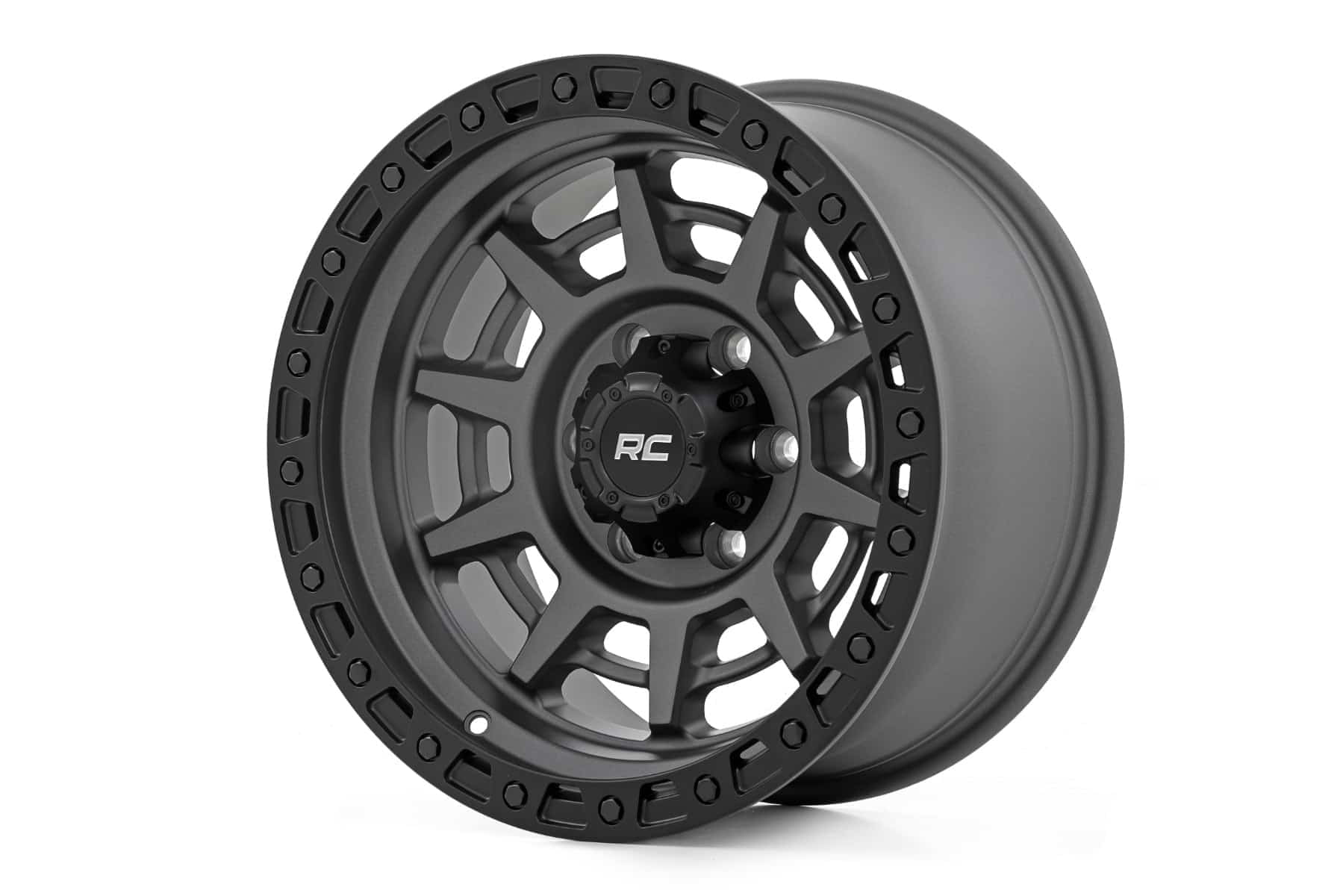 Rough Country 85 Series One-Piece Wheel (Gunmetal and Black, 17x9 in) hh16t