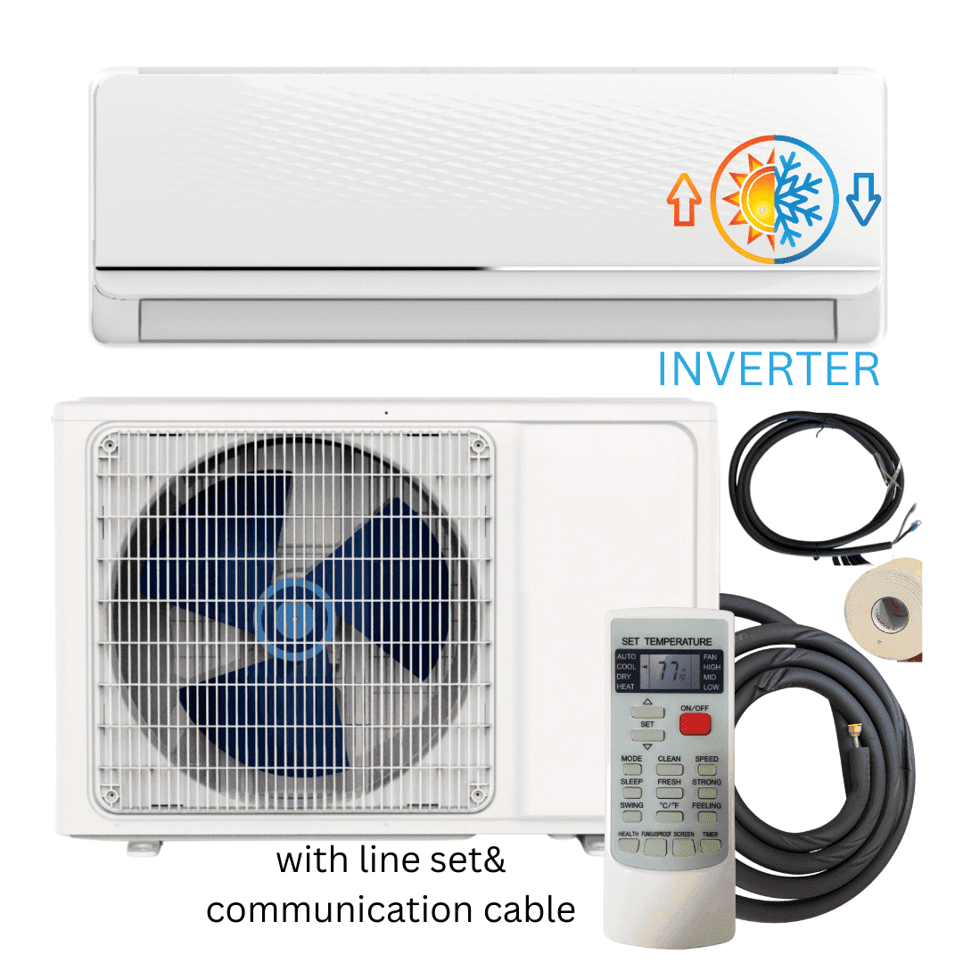 SoleusAir 12,000 BTU Mini Split Air Conditioner & Heater, 17 SEER2 Wall-Mounted AC System (White, 550 Sq. Ft) jj9ac