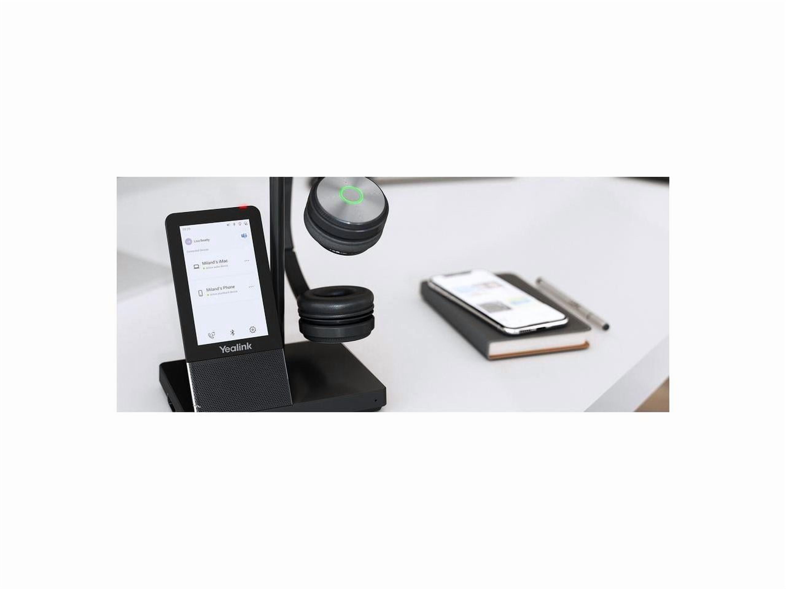 Yealink WH66 Mono Wireless Headset with Touch Screen Base and Charging Station (Teams Certified, 525 ft Range) egy69