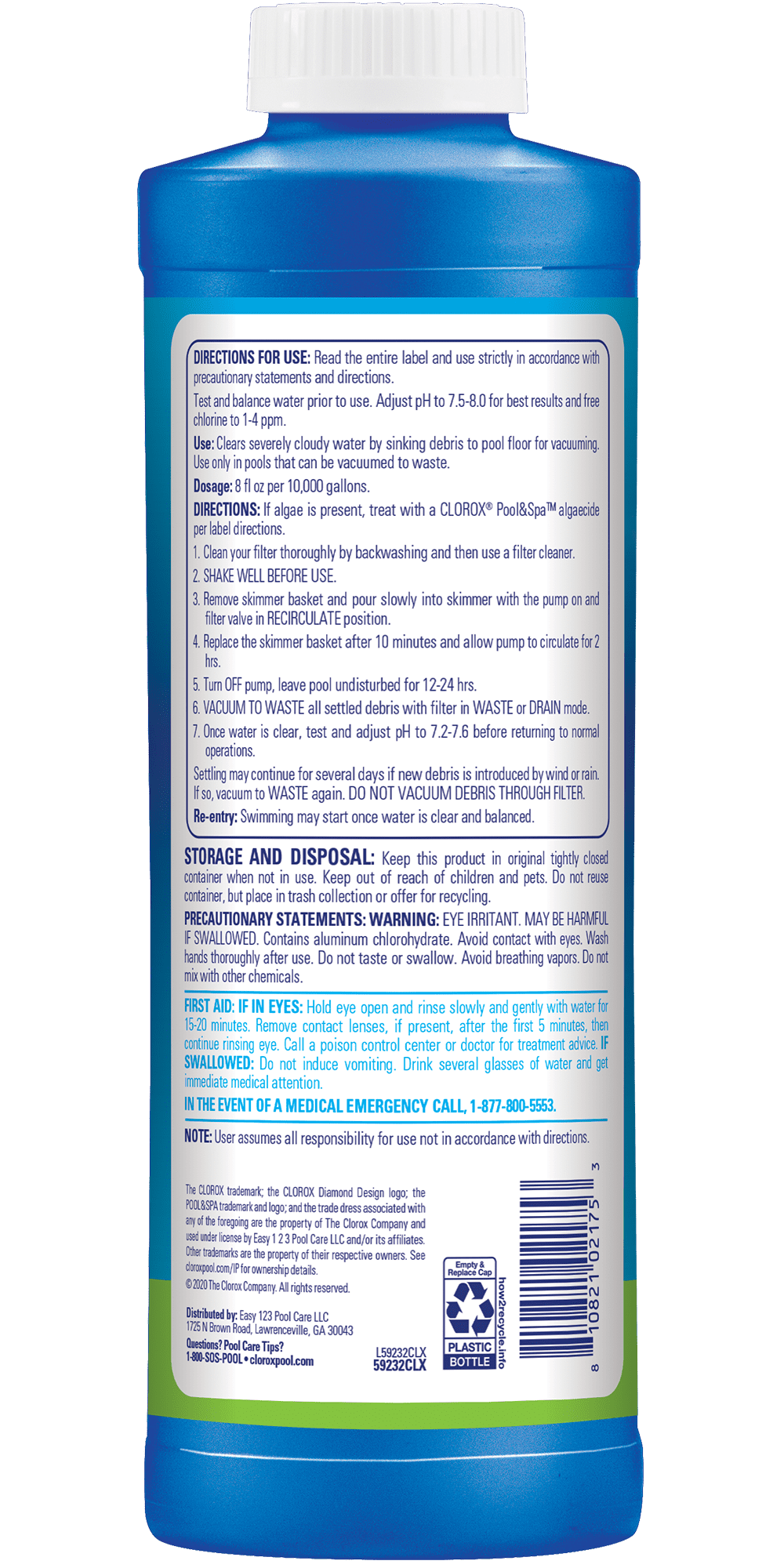 Clorox Pool&Spa Sink to Clear Flocculant Pool Clarifier (Clear, 32 fl oz) qaeco