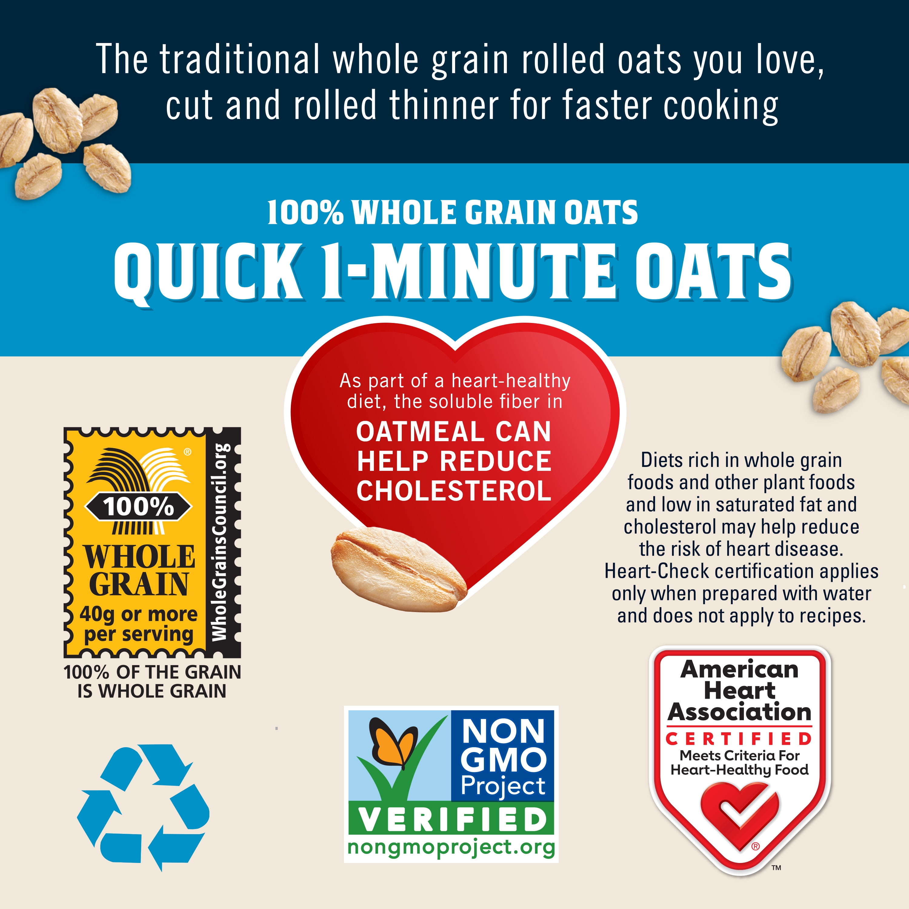 Quaker Quick 1-Minute Oats Whole Grain Breakfast Cereal (42 oz) yceg7