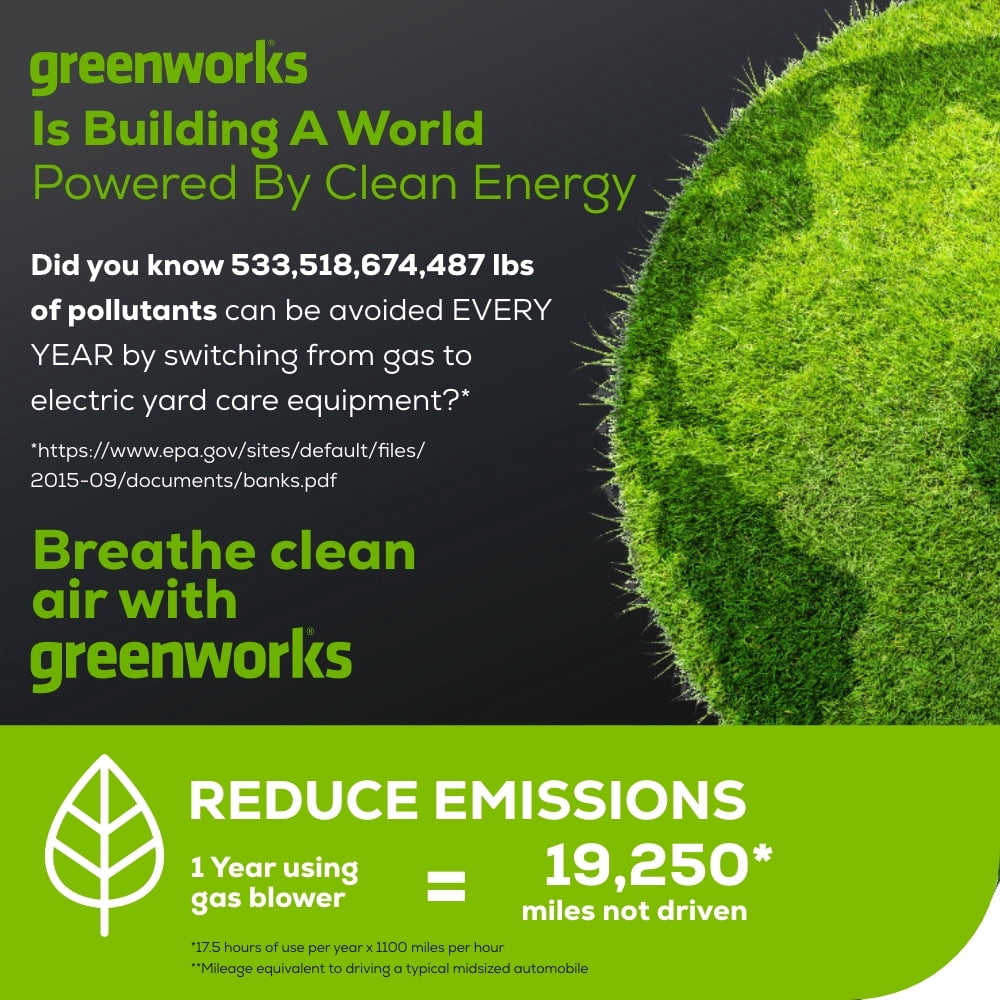 Greenworks 80V Cordless Leaf Blower with 4Ah Battery and Charger (800 CFM, 200 MPH, 10 lb) yc7q7