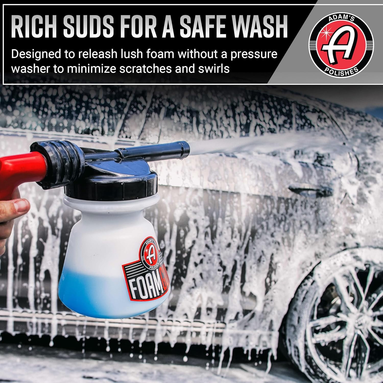 Adam's Polishes Standard Foam Gun Car Wash Sprayer (White, 32 oz) lrkkm