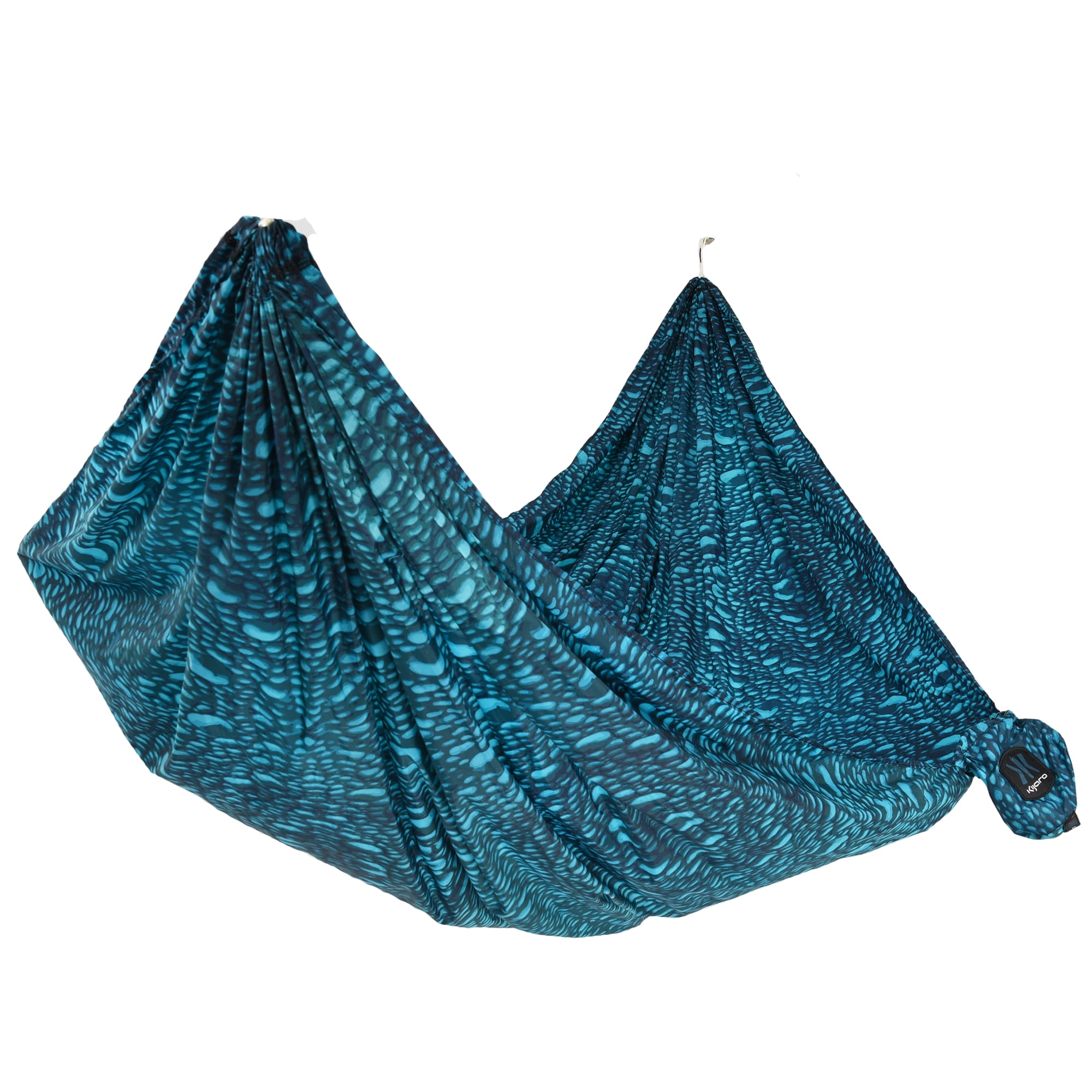 Kijaro Ultralight Portable Camping Hammock, Breathable Quick-Dry Nylon, Destination Print (Cayman Blue Iguana, 108 in. L x 57 in. W) 1s89z