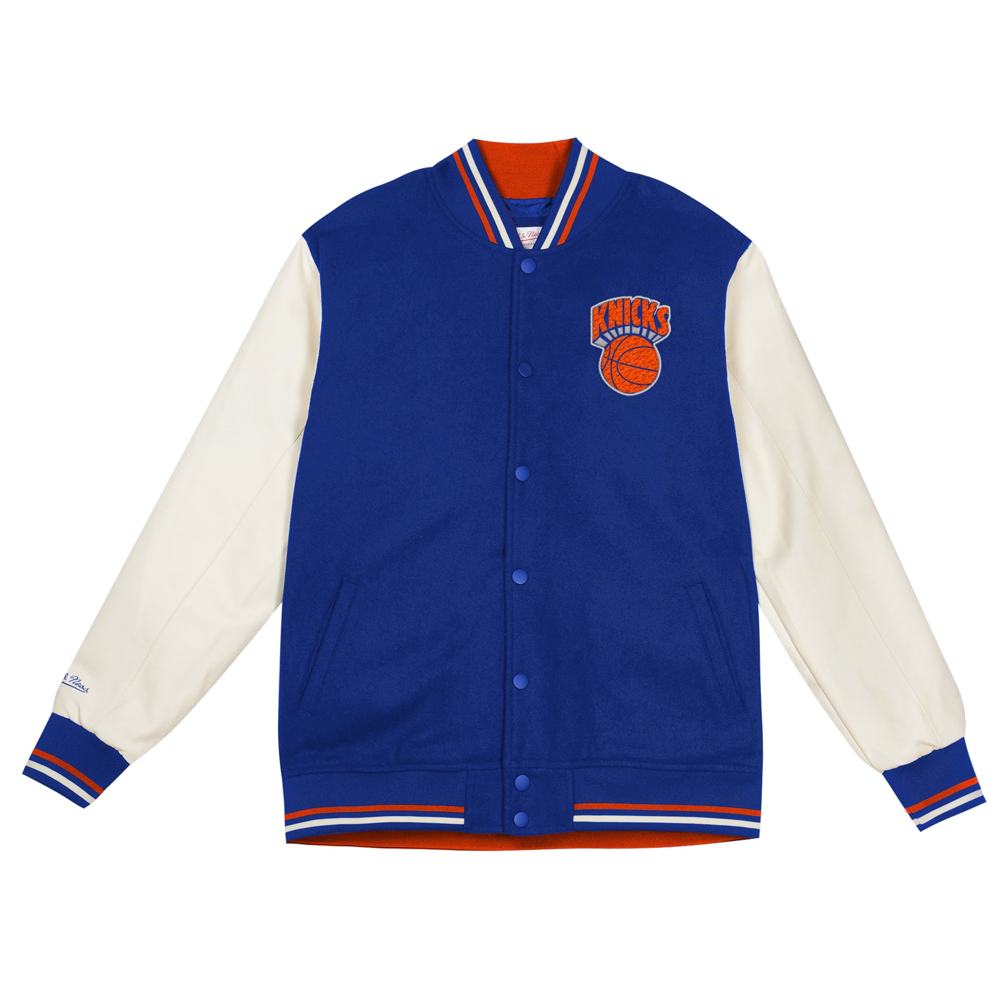 Mitchell & Ness New York Knicks Toddler Varsity Heavyweight Full-Snap Jacket (Blue, 2T) 316gy