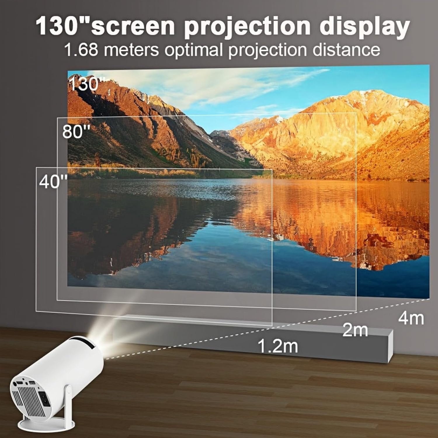 Kothab Retro Game Console Projector, 4K HD Portable Gaming System with 2 Wireless Controllers (1 Unit) c4qs9
