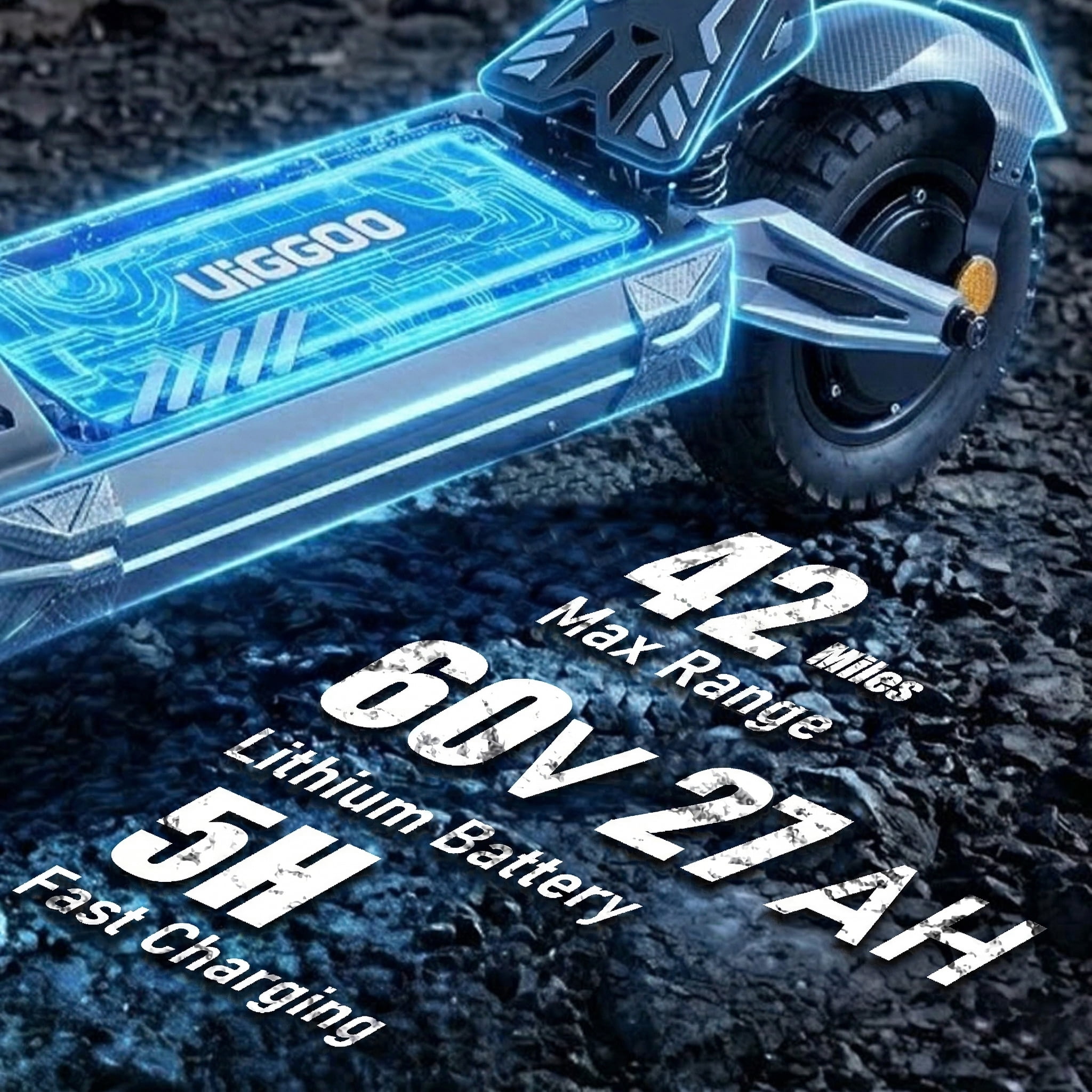 EOEOTWO K2MAX Dual Motor Electric Scooter, 4000W Off-Road Commuter with 42-Mile Range (Black, 11 in Tires) 1r5xj
