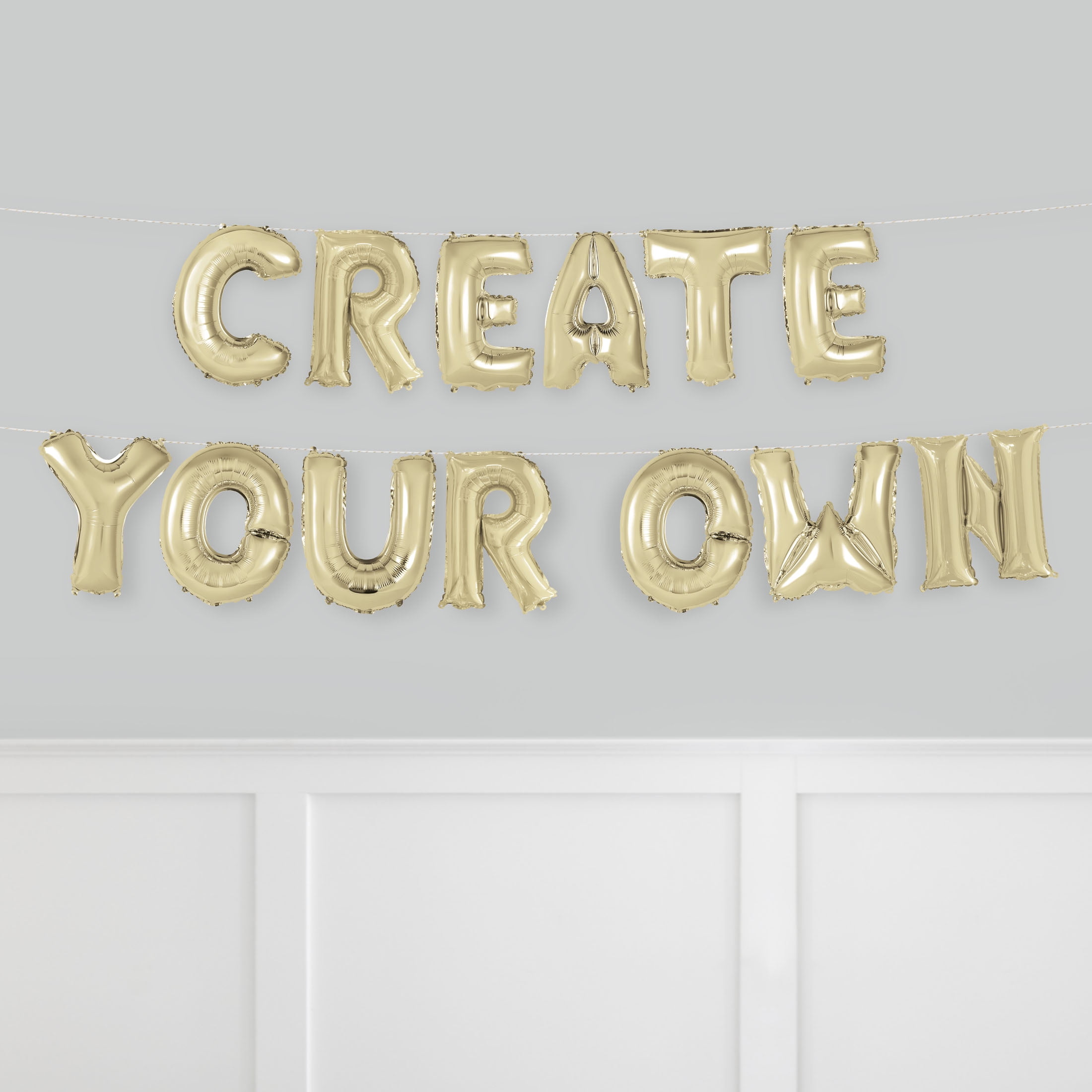 Way To Celebrate Foil Ampersand Balloon, Gold Party Decoration (14 in) i0het