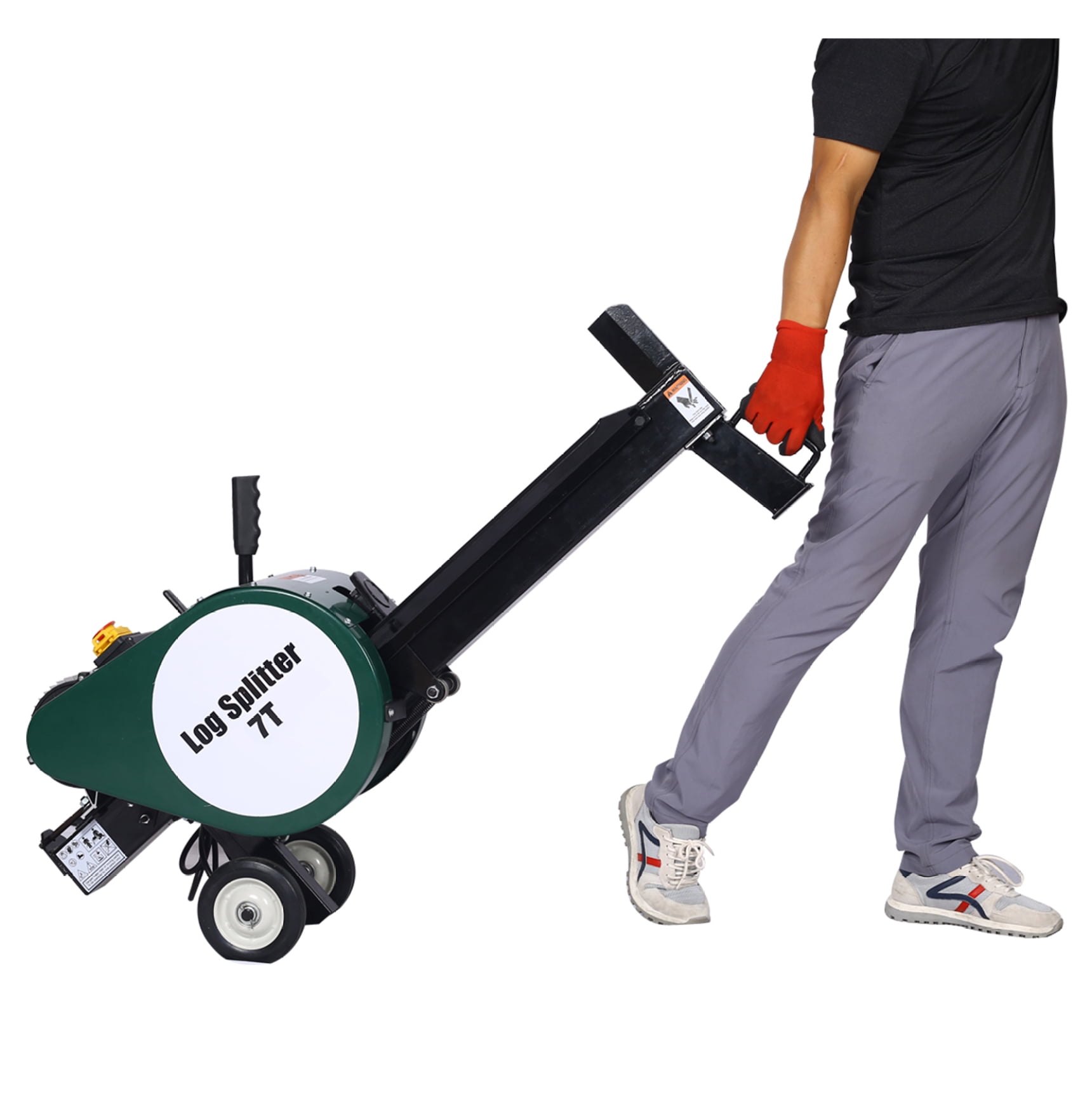 WALDSDWAL Electric Log Splitter 7 Ton Kinetic Wood Splitter (Silver, 18 in) h6vng