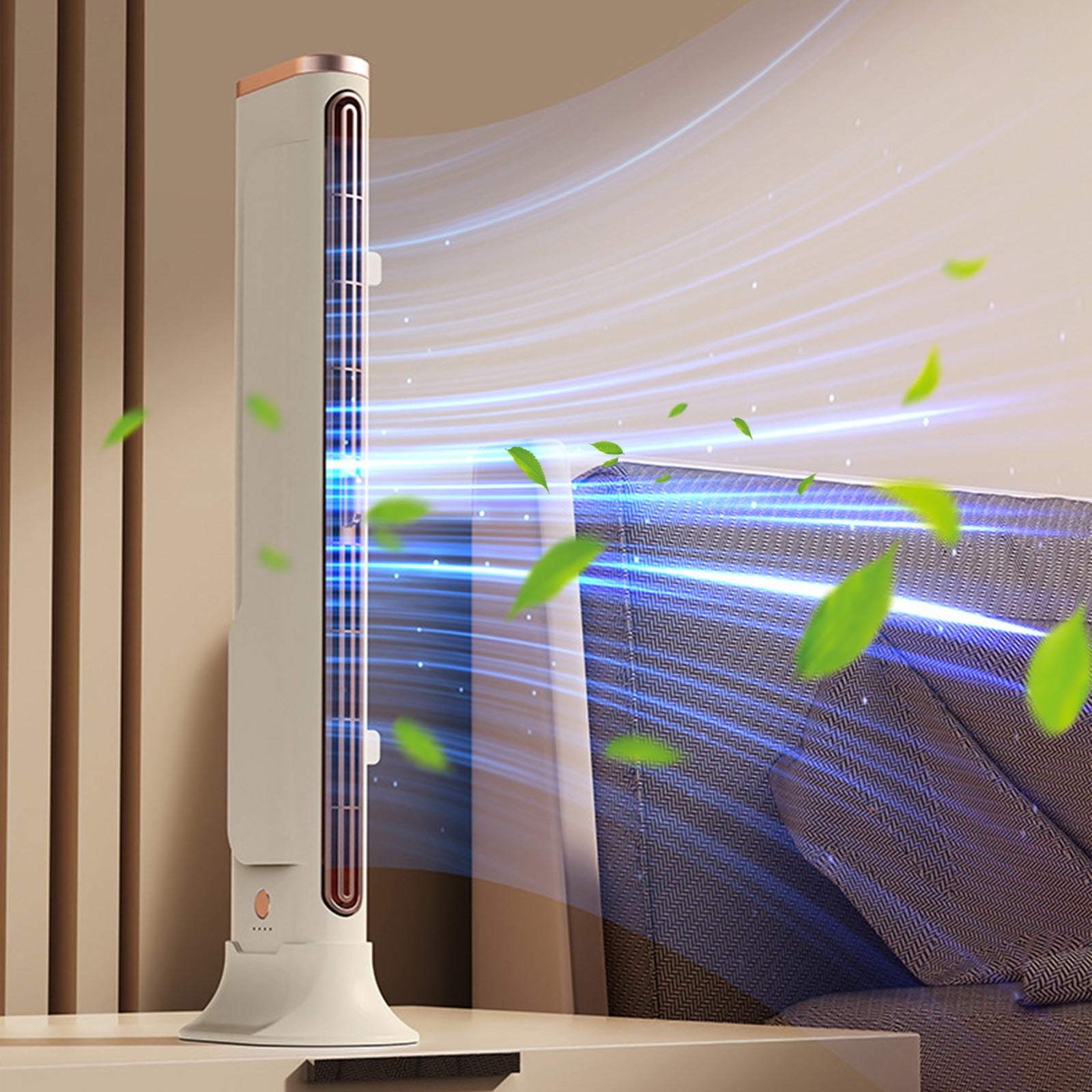 Zznnkj Bladeless Tower Fan, 90° Oscillating Quiet Cooling Fan for Home and Office (White, 15.2 in) zdj6f