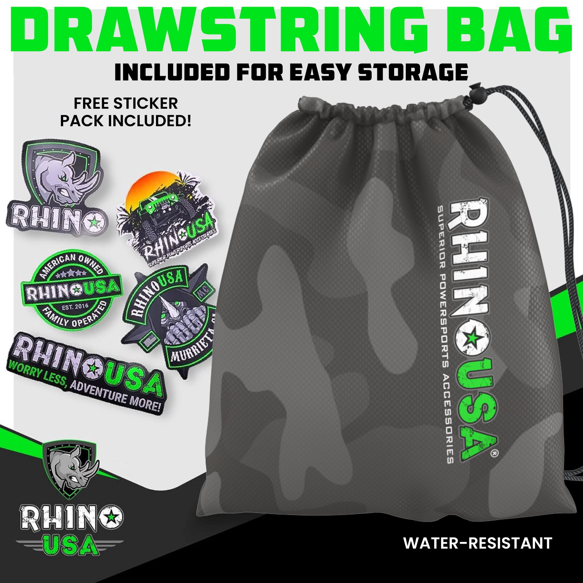 Rhino USA E-Track Ratchet Tie Down Straps, Heavy-Duty Cargo Securement System (Green, 2 in x 16 ft, 2 Pack) l43pv