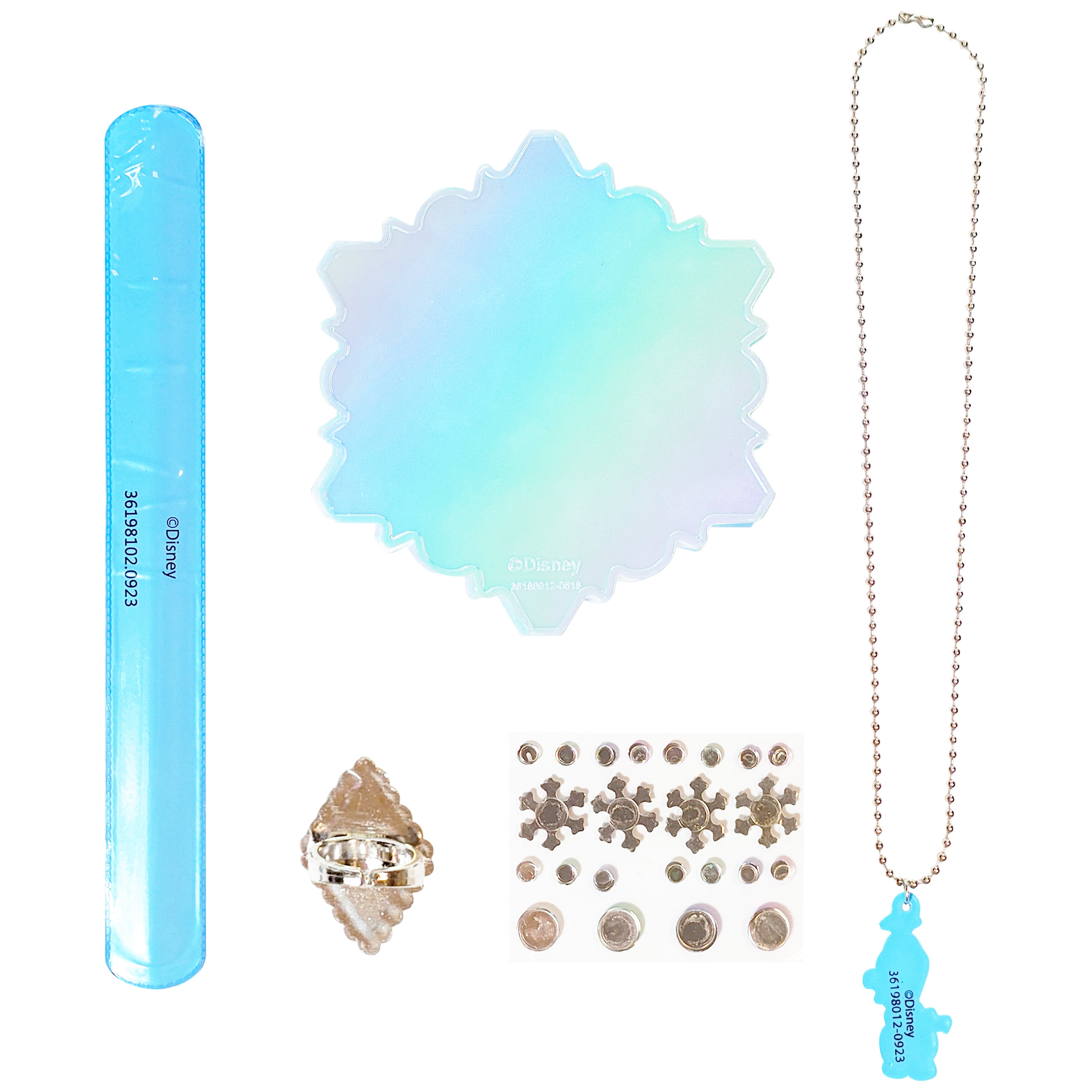 Disney Frozen Kid-Friendly Party Accessory Set with Snowflake Bows and Hair Gems (Blue and White, 1 Pack) 6zssc