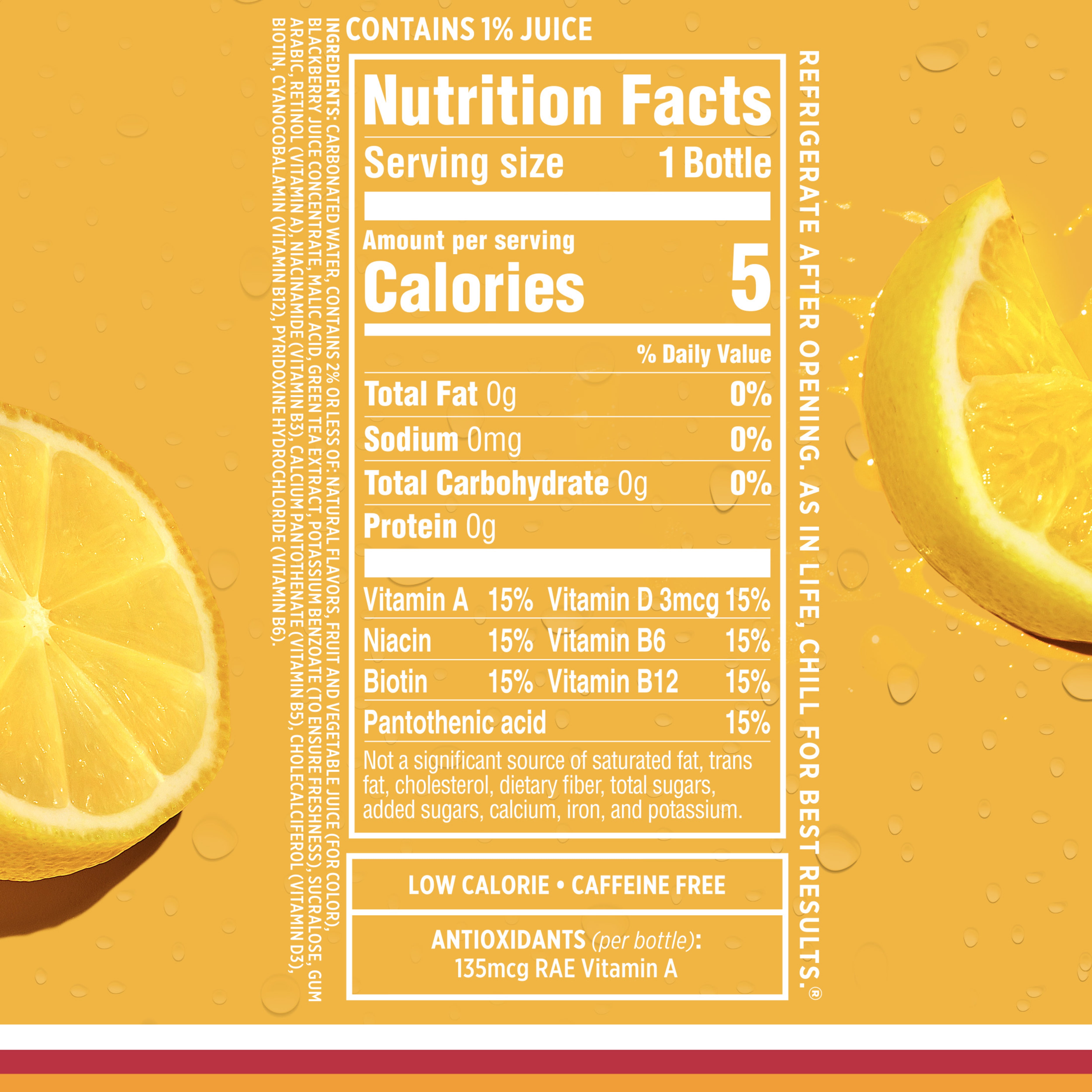 Sparkling Ice Naturally Flavored Sparkling Water, Classic Lemonade (17 fl oz) yw25z